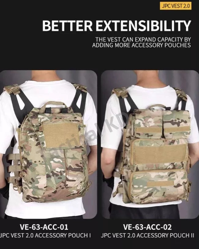 JPC 2.0 Jumpable Plate Carrier Vest - Tactical Body Armor for Military & Airsoft - Lightweight Bulletproof Vest for Outdoor, Training & Combat Use