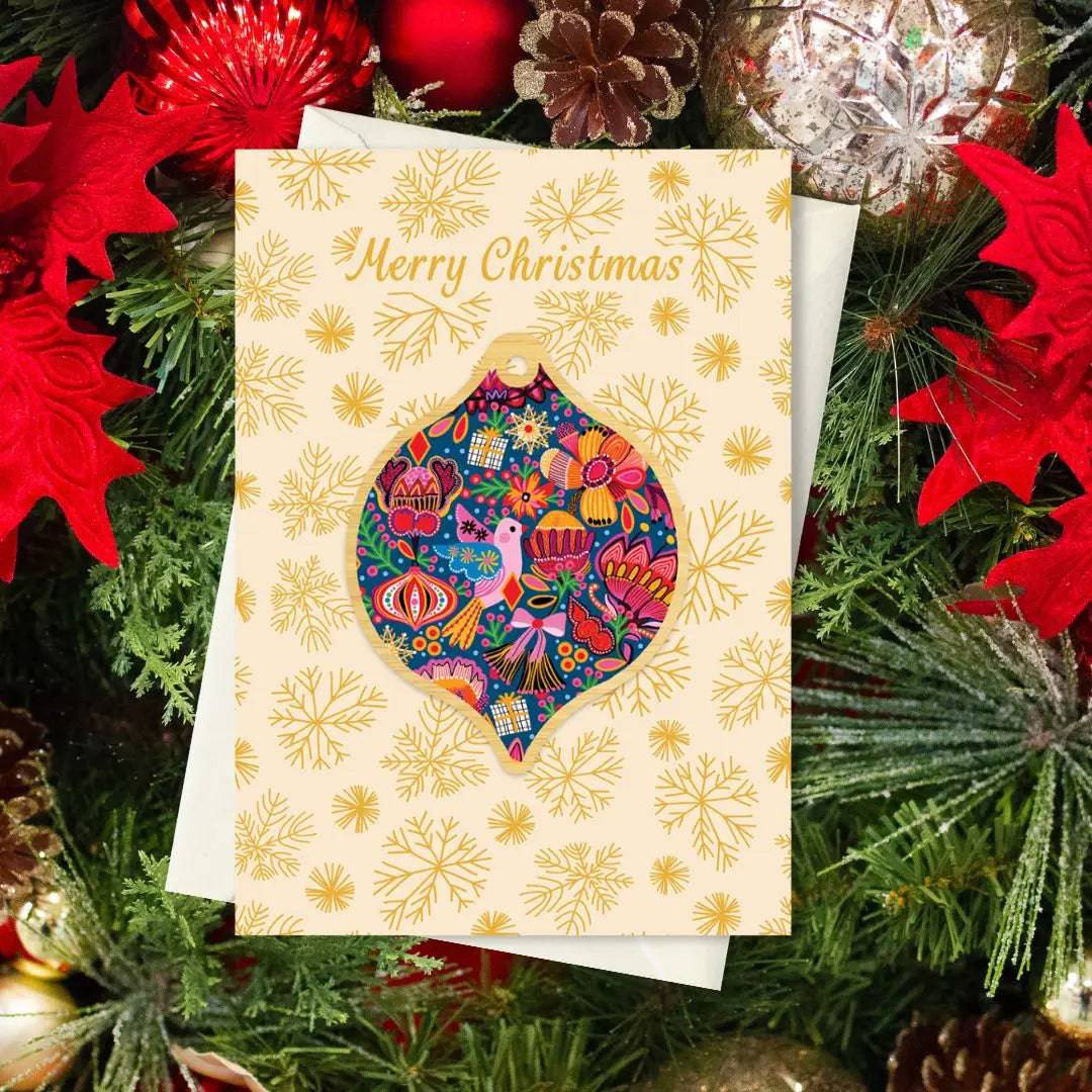 Christmas Ornaments & Holiday Cards Set - Australian-Themed Xmas Decor for Tree & Festive Greetings | Perfect for Home, Office & Gift Giving