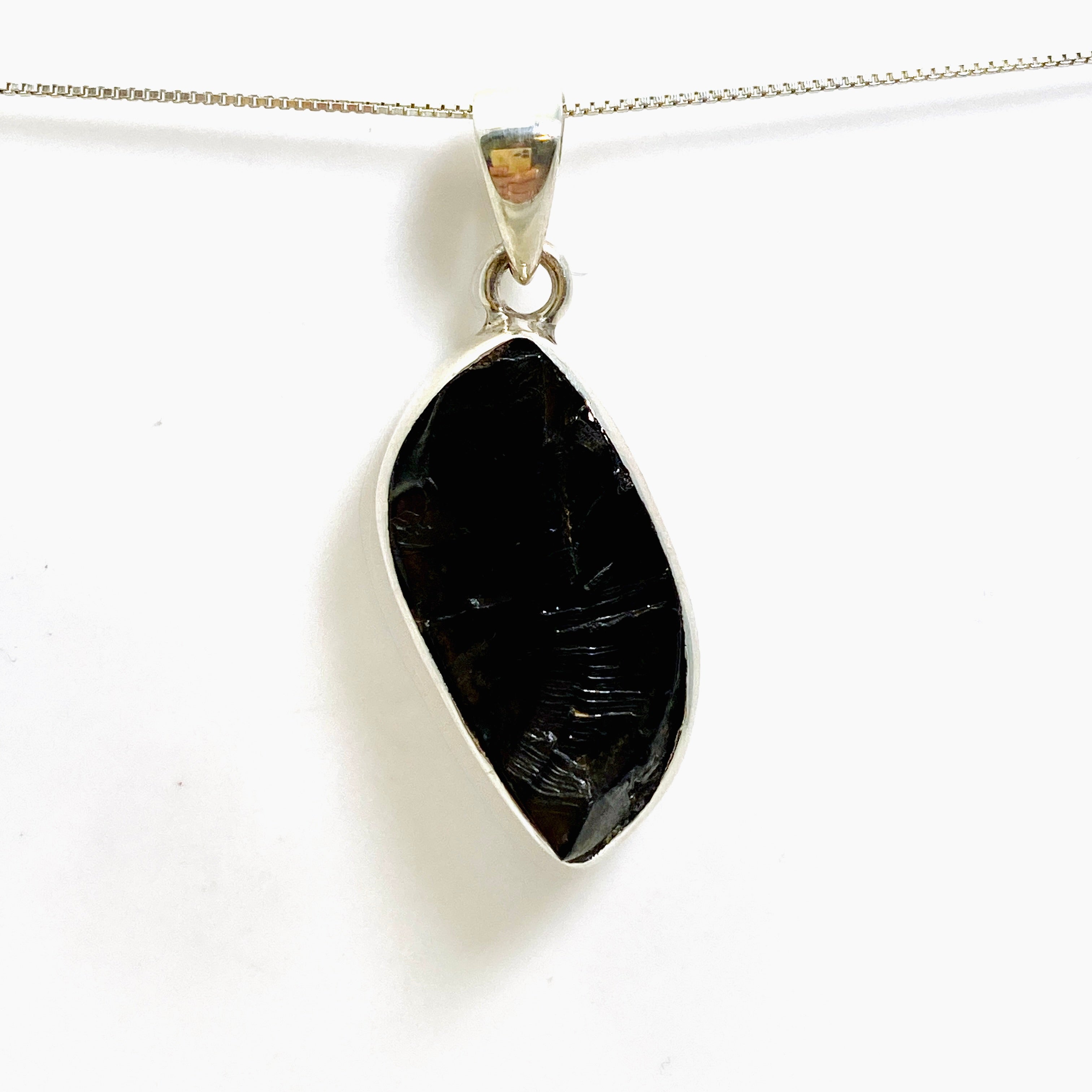 Natural Shungite Freeform Raw Pendant Necklace - EMF Protection & Healing Stone Jewelry - Perfect for Meditation, Energy Cleansing & Spiritual Wellness