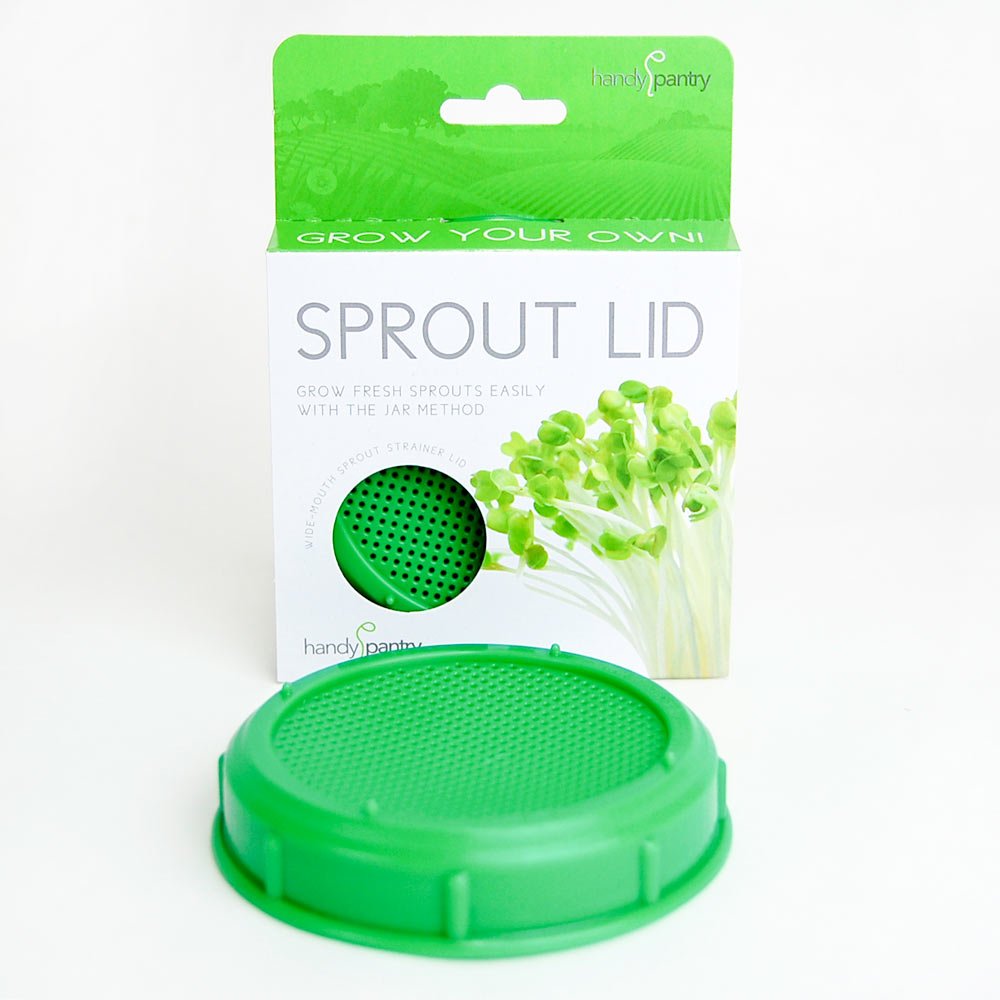 Organic Sprouting Jar Lid with Stainless Steel Mesh - Wide Mouth Mason Jar Sprout Grower - Perfect for Alfalfa, Broccoli, Mung Bean Sprouts - Ideal for Home Gardening & Healthy Eating