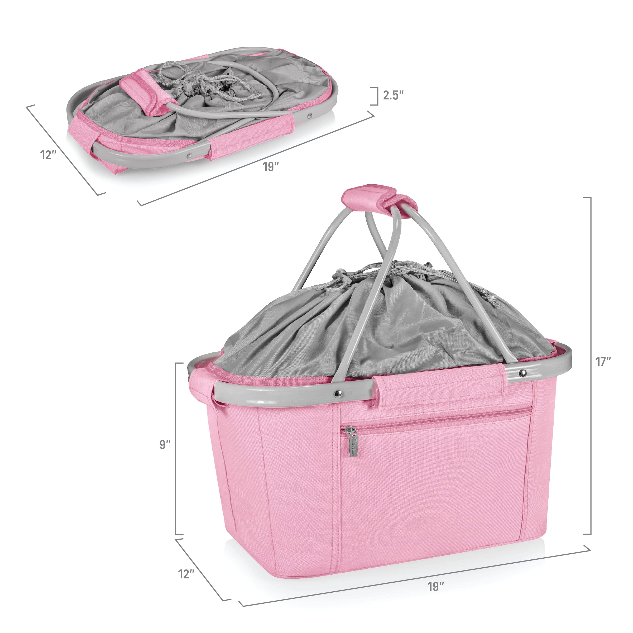 ONIVA - Metro Insulated Collapsible Picnic Basket & Market Tote Cooler Bag by Picnic Time - Perfect for Grocery Shopping, Beach Trips & Outdoor Dining