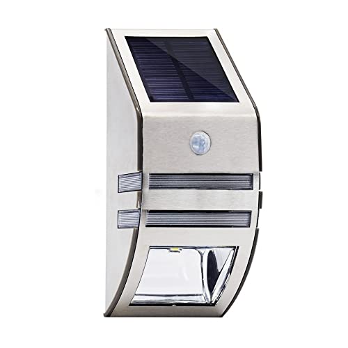 Fengyan Solar LED Landscape Lights with PIR Motion Sensor - Outdoor Solar Garden Lights for Yard, Pathway, Wall, Balcony, Porch & Street Security Lighting (White Light) - Perfect for Energy-Efficient Nighttime Illumination and Home Safety