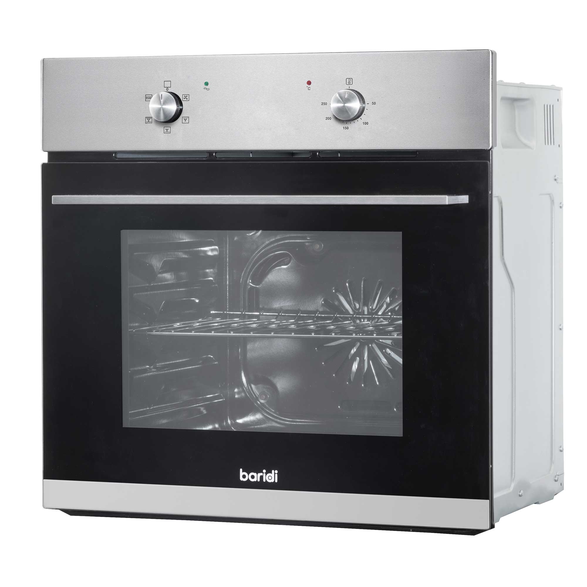 Baridi 60cm Built-In 5 Function Fan Assisted Oven - 55L Stainless Steel Electric Oven with Convection Baking | Perfect for Home Kitchens & Small Restaurants
