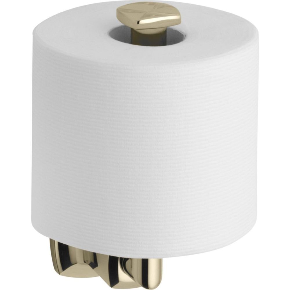 KOHLER MARGAUX® Vertical Toilet Paper Holder - Chrome Bathroom Tissue Roll Stand for Modern & Traditional Homes - Perfect for Bathrooms, Powder Rooms & Guest Suites