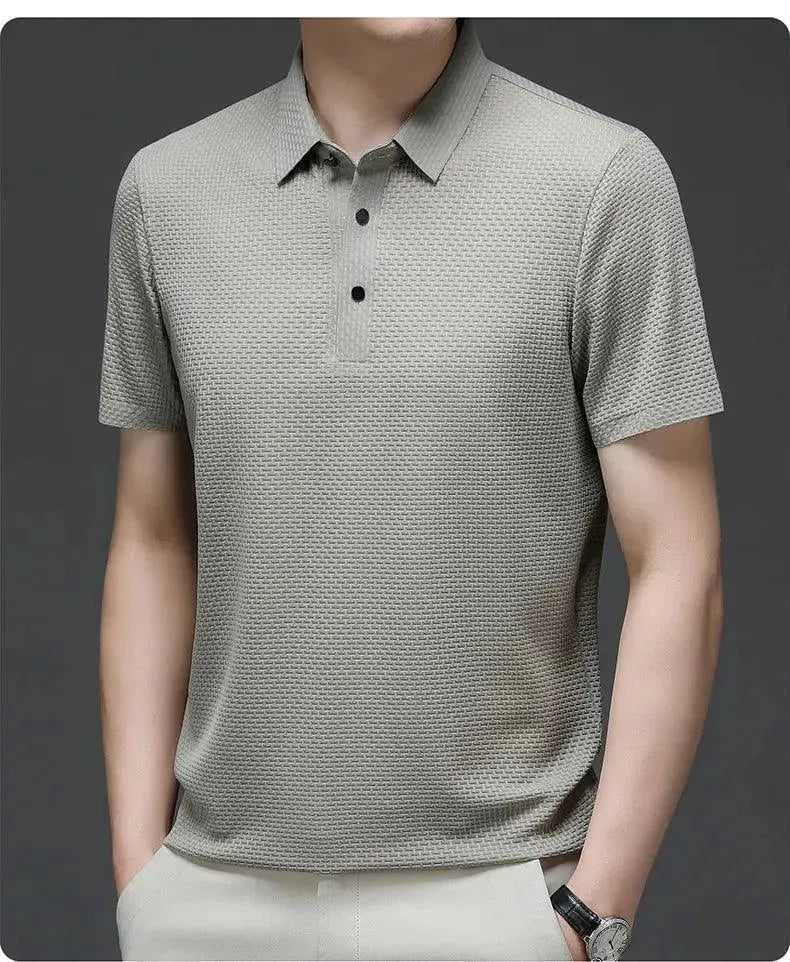 Men's Short Sleeve Polo Shirt - Breathable Cotton Casual Shirt for Golf, Work & Everyday Wear | Loop Up Brand