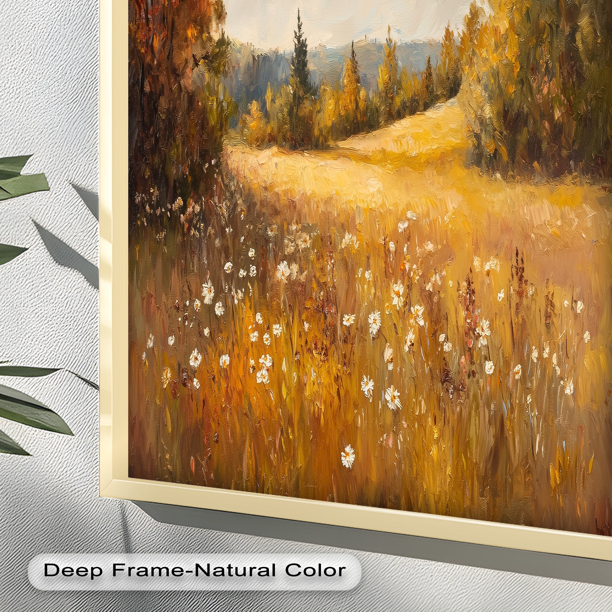 Autumn Landscape Oil Painting - Tranquil Fall Scenery Wall Art for Home Decor, Living Room, Office & Gift
