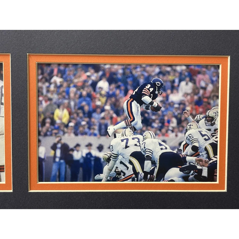 Chicago Bears Fan License Plate Framed Collage - Walter Payton & Dick Butkus Memorabilia for Man Cave, Sports Bar & Game Room Decor
