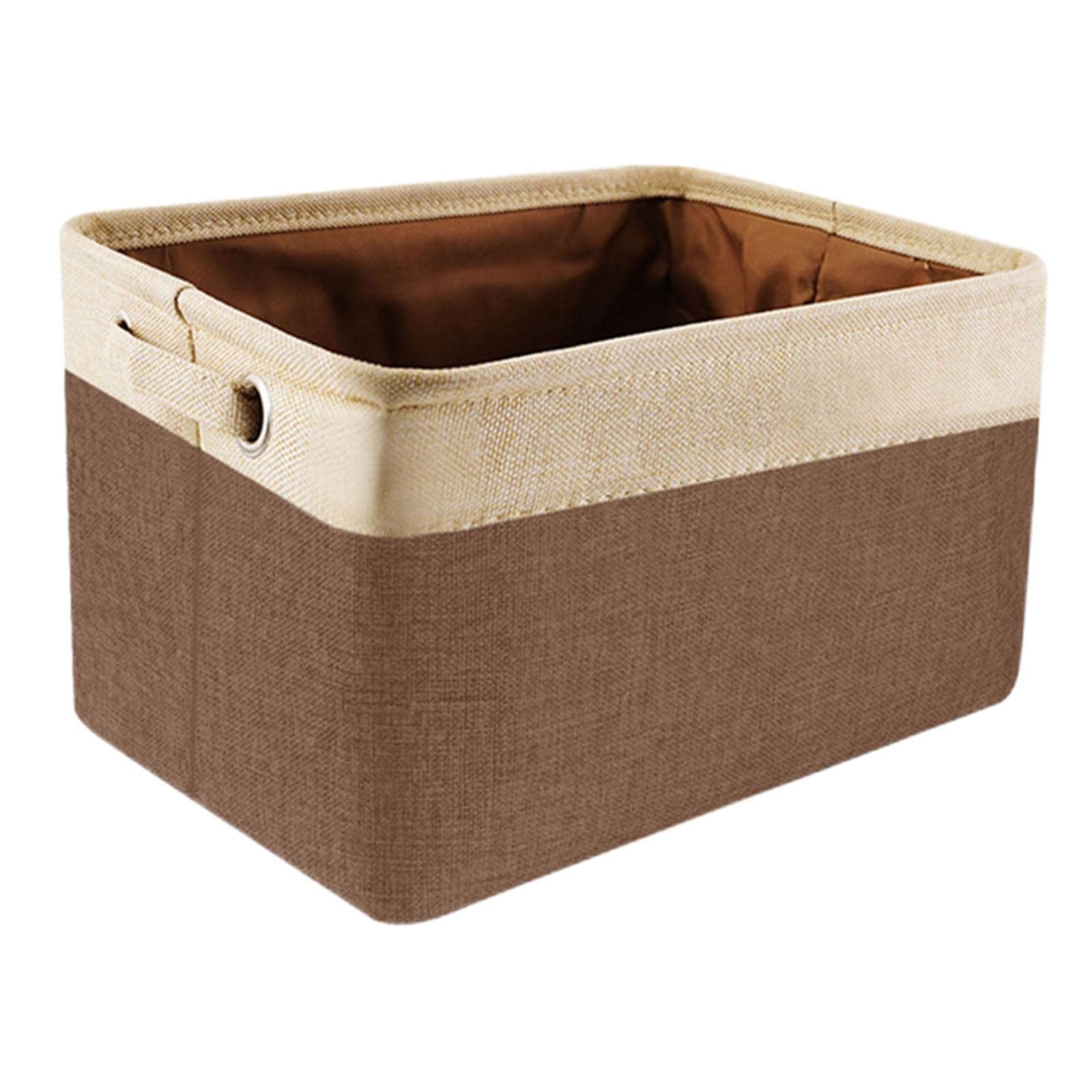 Durable Pet Toy Storage Basket - Organizer for Dog Toys, Cat Supplies, Leashes & Bones - Laundry & Grocery Carrier Box - Perfect for Home, Travel & Pet Playtime (Brown)