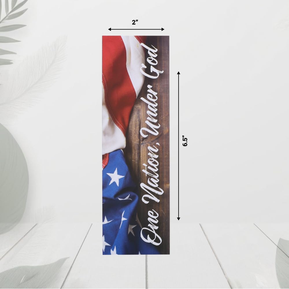 Swanson Christian Bookmarks Bulk Pack of 25 - Inspirational Bible Scripture Bookmarks for Kids, Teens, Men & Women - Religious Gifts for Church, Bible Study & Daily Devotion - 'One Nation Under God' Design