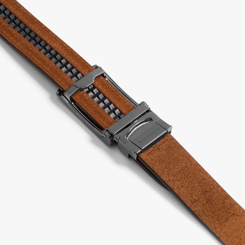 Premium Full Grain Leather Belt for Men - Durable & Stylish Woodland Design - Perfect for Outdoor Adventures, Hiking & Casual Wear