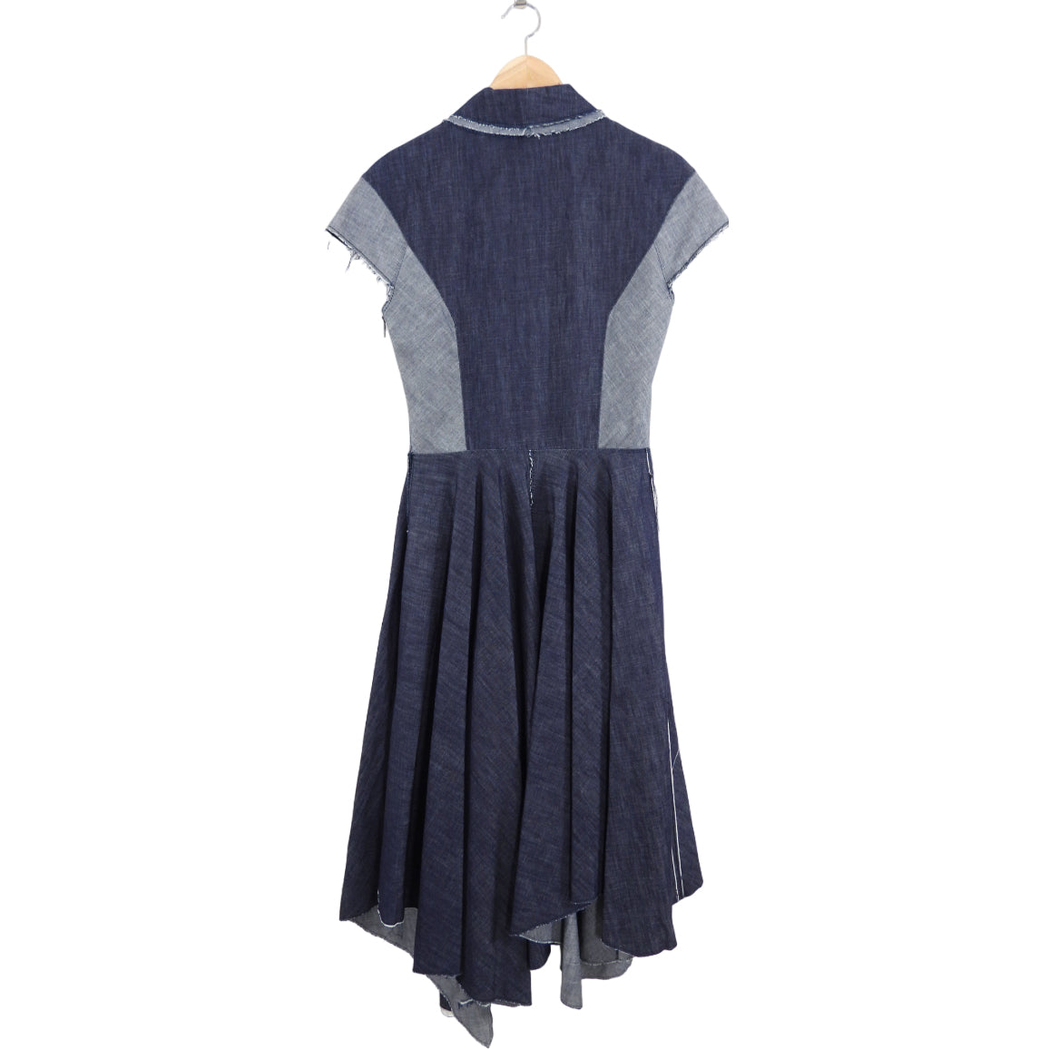 Bottega Veneta Denim Panel Asymmetrical Sequin Embellished Dress - Size IT40 / S | Luxury Designer Party Dress for Women | Perfect for Cocktail Parties, Weddings & Special Occasions