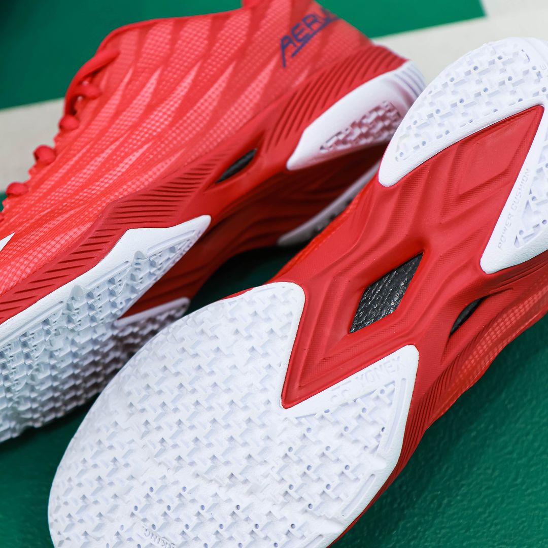 Yonex Aerus Z2 Men's Badminton Tennis Court Shoes - Lightweight & Breathable Ruby Red Sports Shoes for Indoor & Outdoor Games