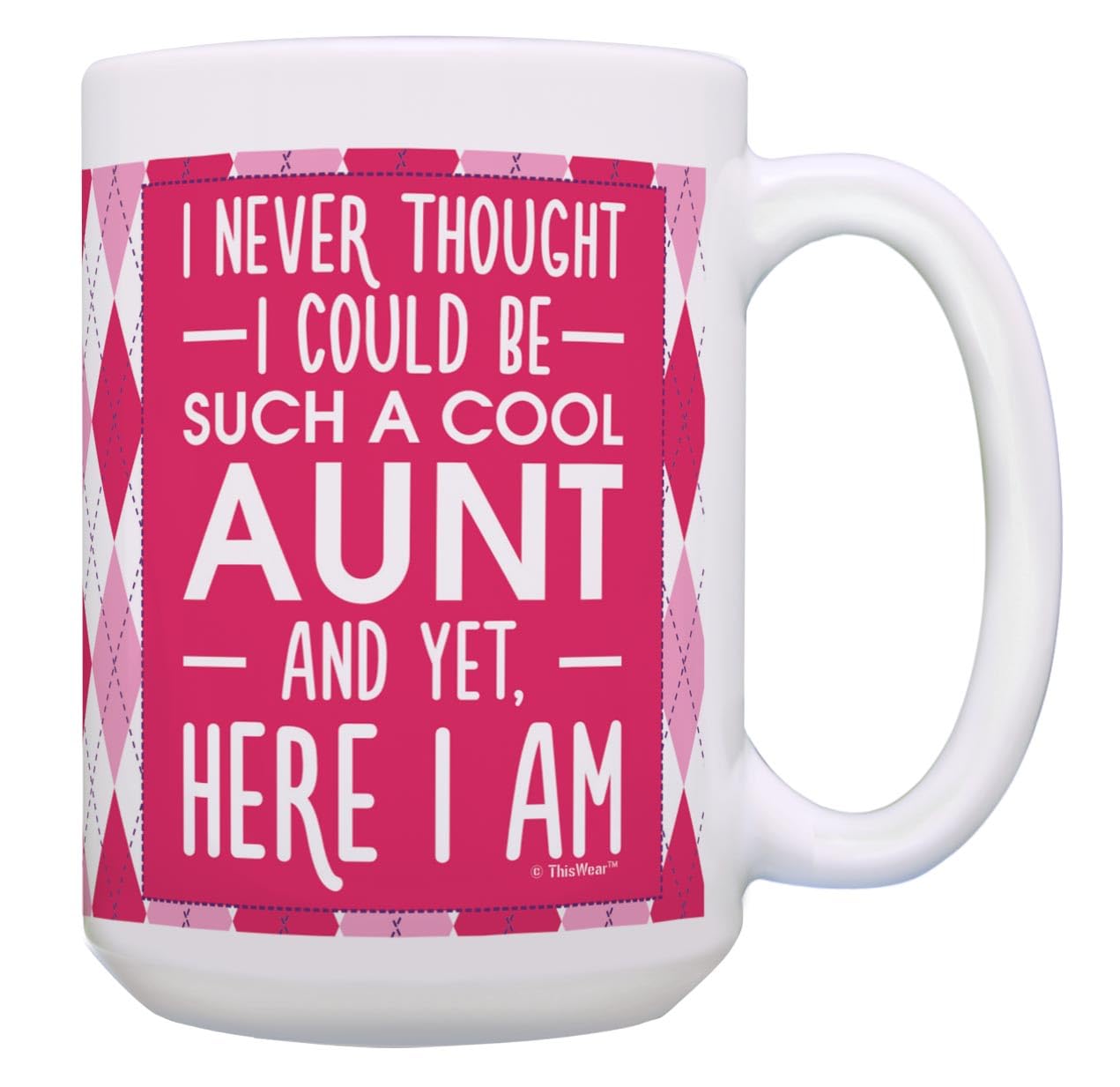 Funny Aunt Coffee Mug - 15oz Ceramic Cup with Handle for Niece, Nephew & Birthday Gifts | Perfect for Coffee, Tea & Office Use