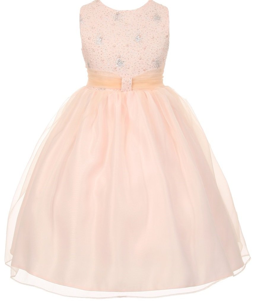Sparkly Elegant Organza Flower Girl Dresses for Little Girls - Perfect for Weddings, Birthday Parties & Special Occasions