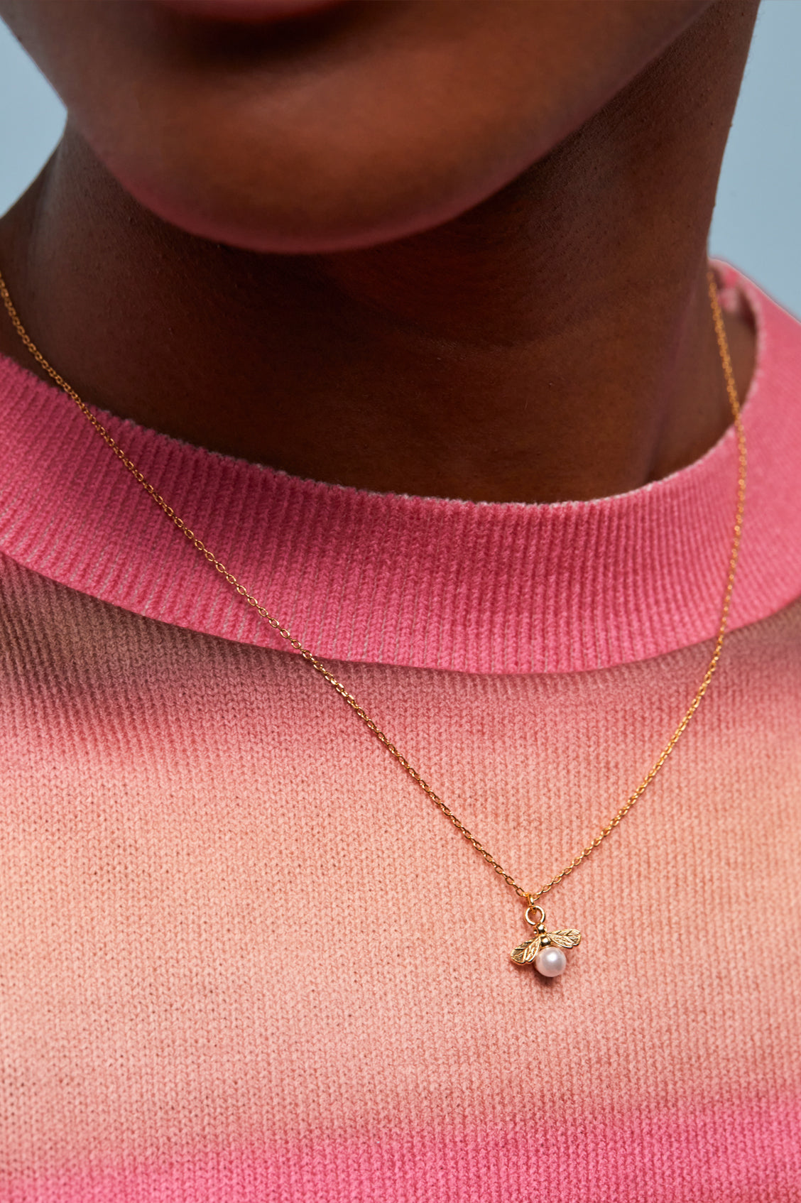 Elegant Pearl Bee Pendant Necklace - 18K Gold Plated Jewelry for Women, Perfect Gift for Birthday, Anniversary & Valentine's Day | Ideal for Parties, Weddings & Everyday Wear