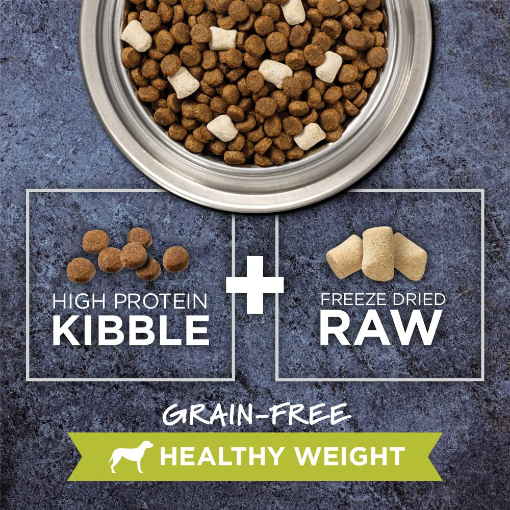 Instinct Raw Boost Healthy Weight Grain Free Dry Dog Food with Freeze Dried Chicken - Natural High Protein Kibble for Adult Dogs, 20 lb Bag | Perfect for Weight Management & Active Lifestyles