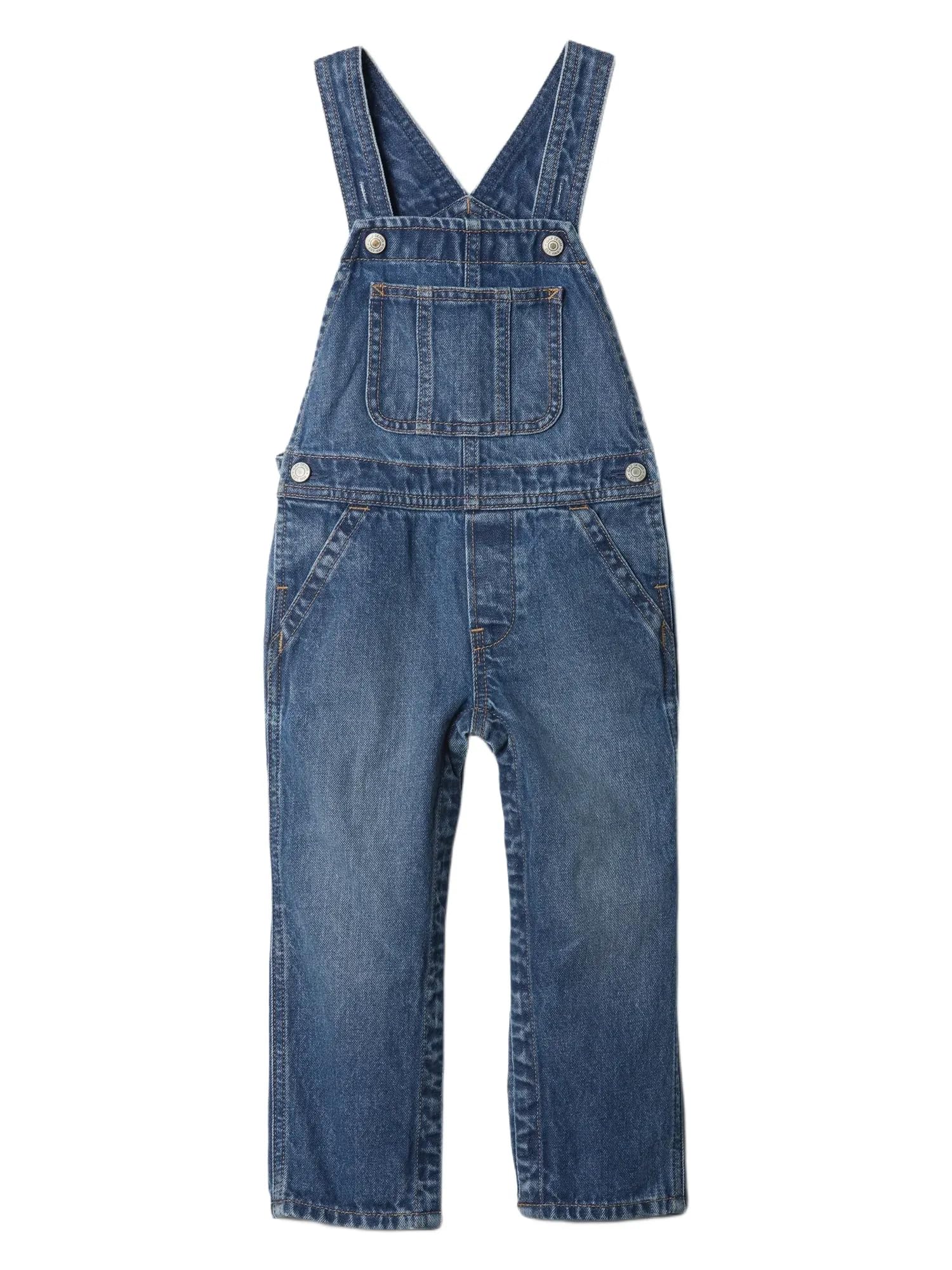 GAP Boys Denim Overalls - Adjustable Straps, Durable Cotton Jeans for Kids | Perfect for Playdates, School & Outdoor Adventures
