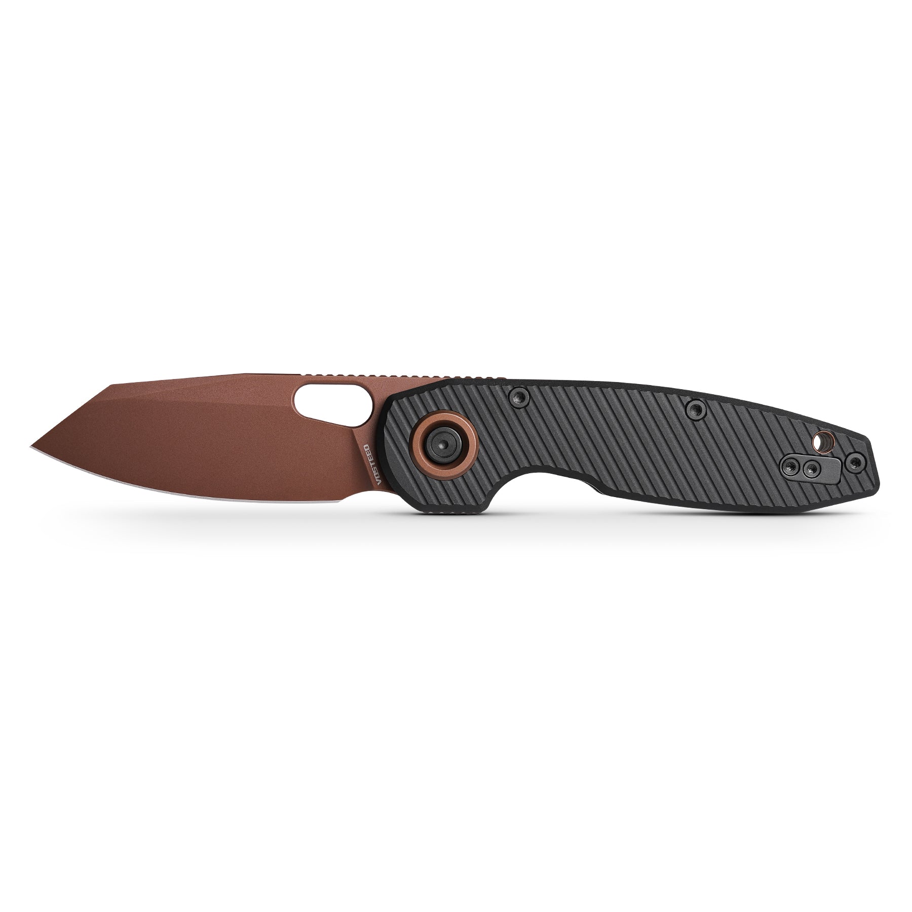 WMK Exclusive Vosteed Ankylo Vanchor Lock Pocket Knife - Black Lined Aluminum Handle, S35VN Steel Copper PVD Blade (Model A1916) - Perfect for EDC, Camping, and Outdoor Adventures
