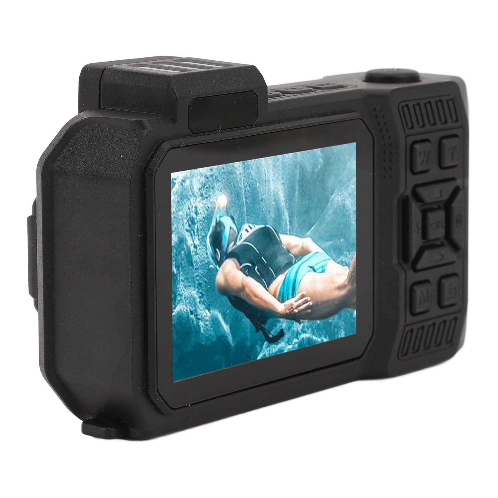 4K Underwater Camera 11FT Waterproof 48MP Autofocus Dual Screen Selfie Digital Camera for Snorkeling, Diving, Swimming & Beach Vacations - Compact Travel Camera (Black)