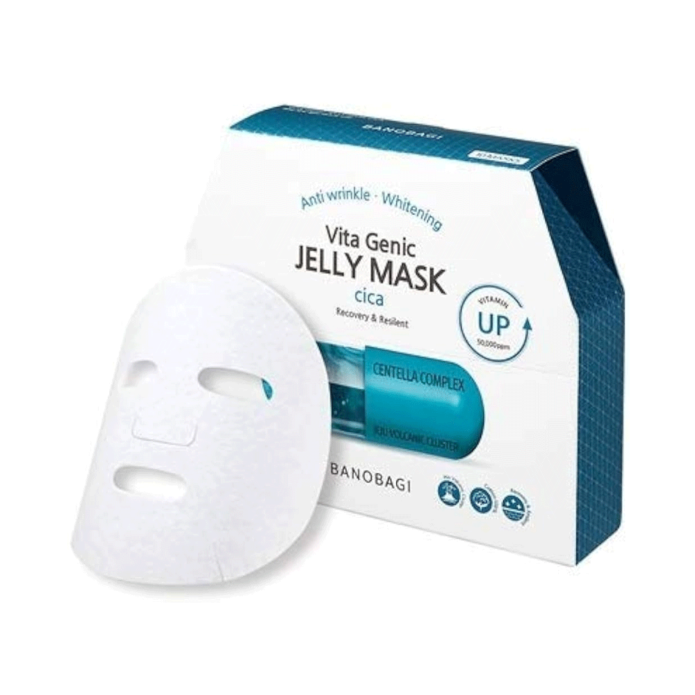 Banobagi Vita Genic Jelly Mask - Soothing Cica Facial Mask 30g (10 Pack) for Hydration & Skin Repair | Perfect for Sensitive Skin & Post-Treatment Care