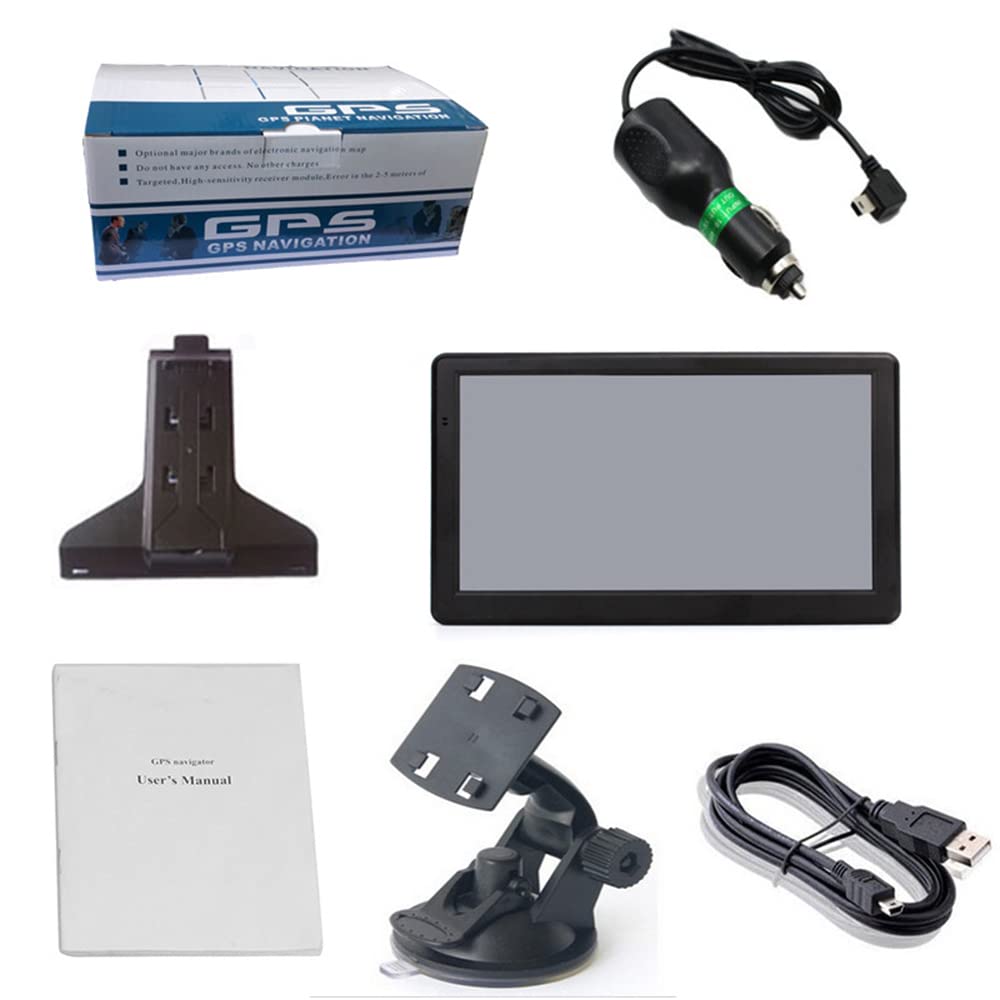 7 Inch HD Touch Screen GPS Car Navigation System - Heavy Duty Truck GPS with Free Lifetime Map Updates for UK & Europe 2024 - Multi-Language Voice Guidance - Perfect for Cars, Trucks & Commercial Vehicles