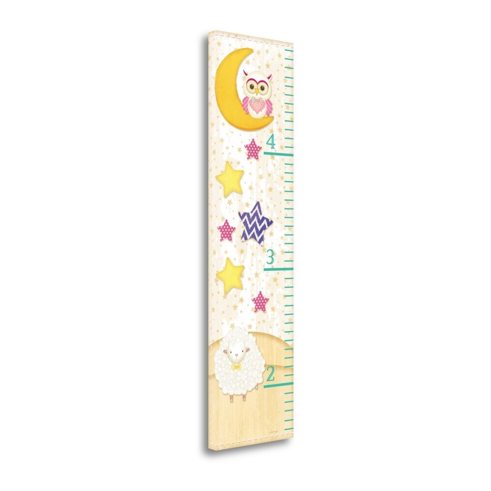 Baby Growth Chart for Nursery - Handmade Giclee Print on Gallery Wrap Canvas by Jennifer Pugh | Perfect for Tracking Milestones in Kids' Rooms & Baby Showers