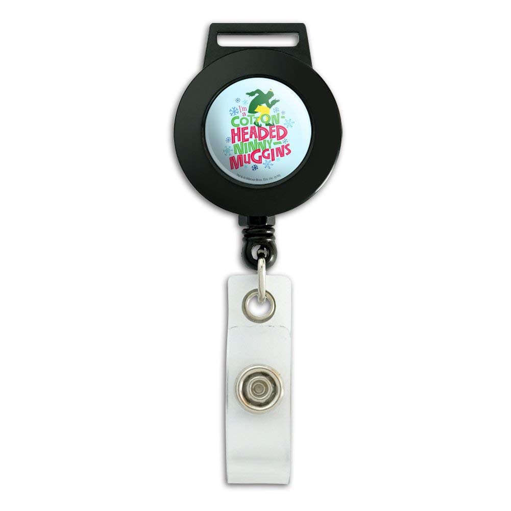 Elf Movie Cotton-Headed Ninny-Muggins Retractable Lanyard with Badge Holder - ID Card Reel for Work, School & Events - Official Christmas Gift Idea