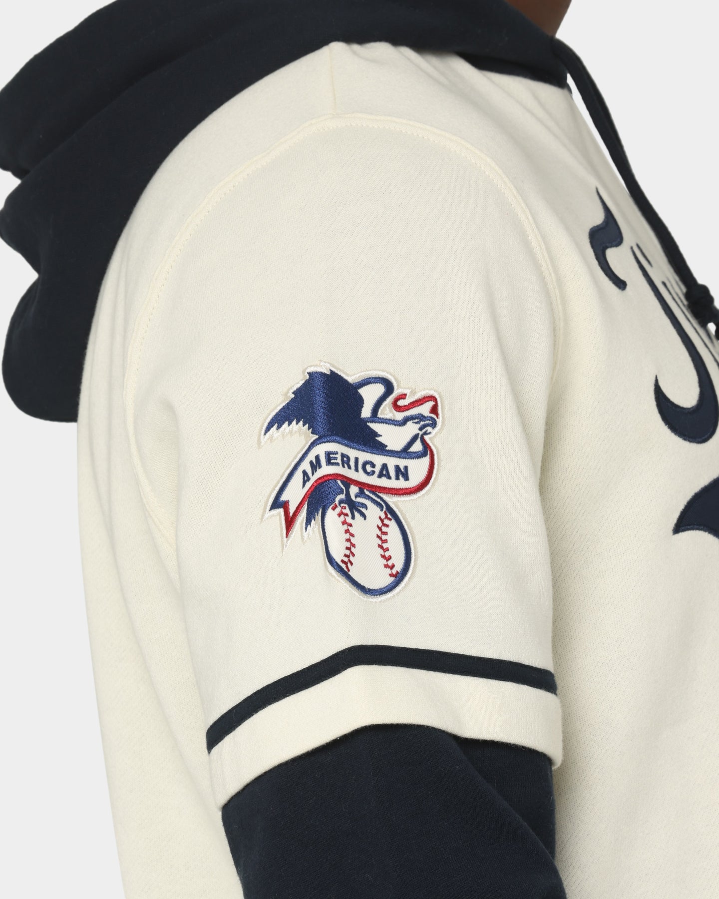 47 Brand Detroit Tigers Shortstop Hoodie Cream - Men's Baseball Hooded Sweatshirt for Casual Wear & Game Day Outfits