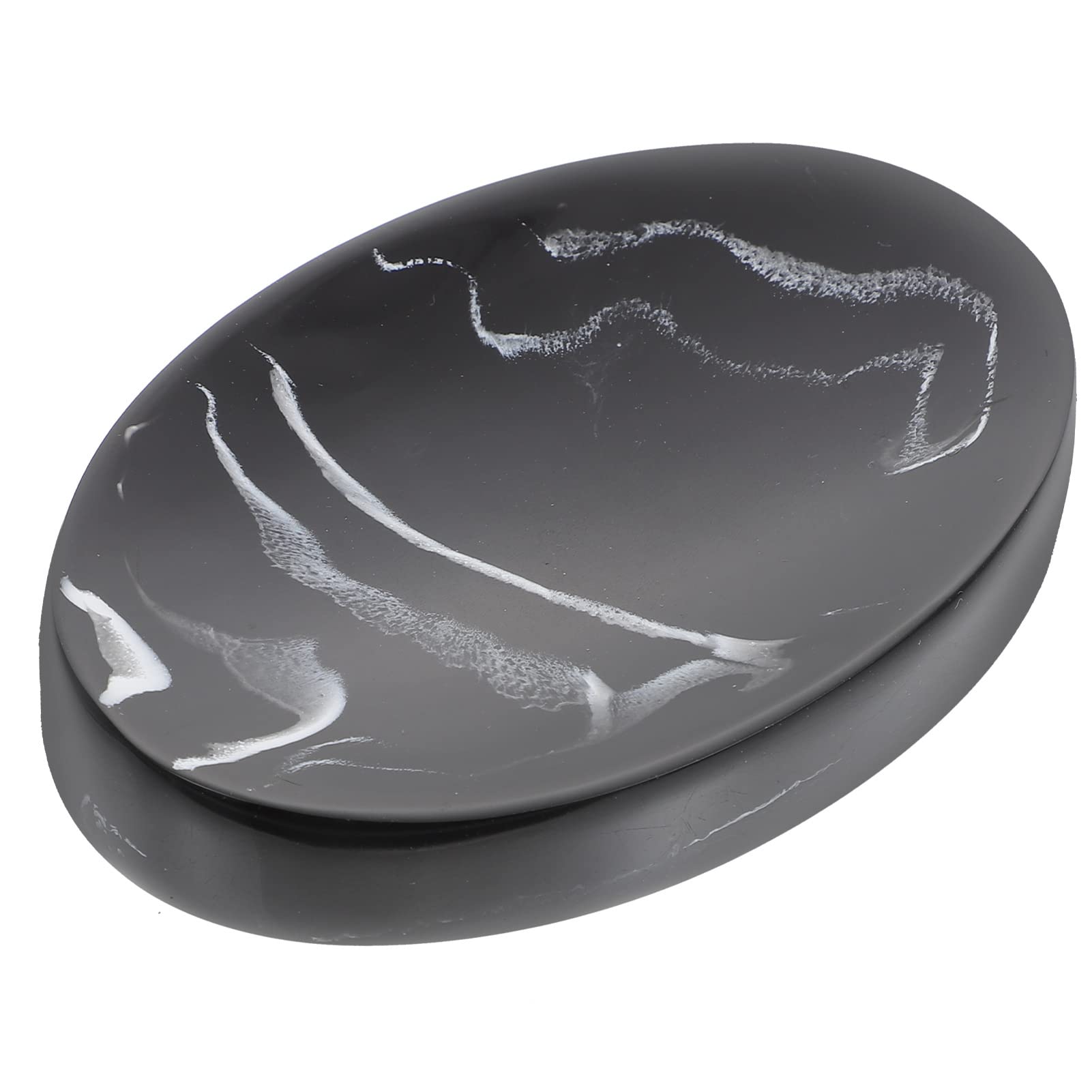 Angoily Marble Soap Dish Organizer - Resin Soap Holder with Drain for Shower, Bathroom & Travel - Decorative Nordic Style Soap Keeper & Sponge Tray for Modern Home Decor