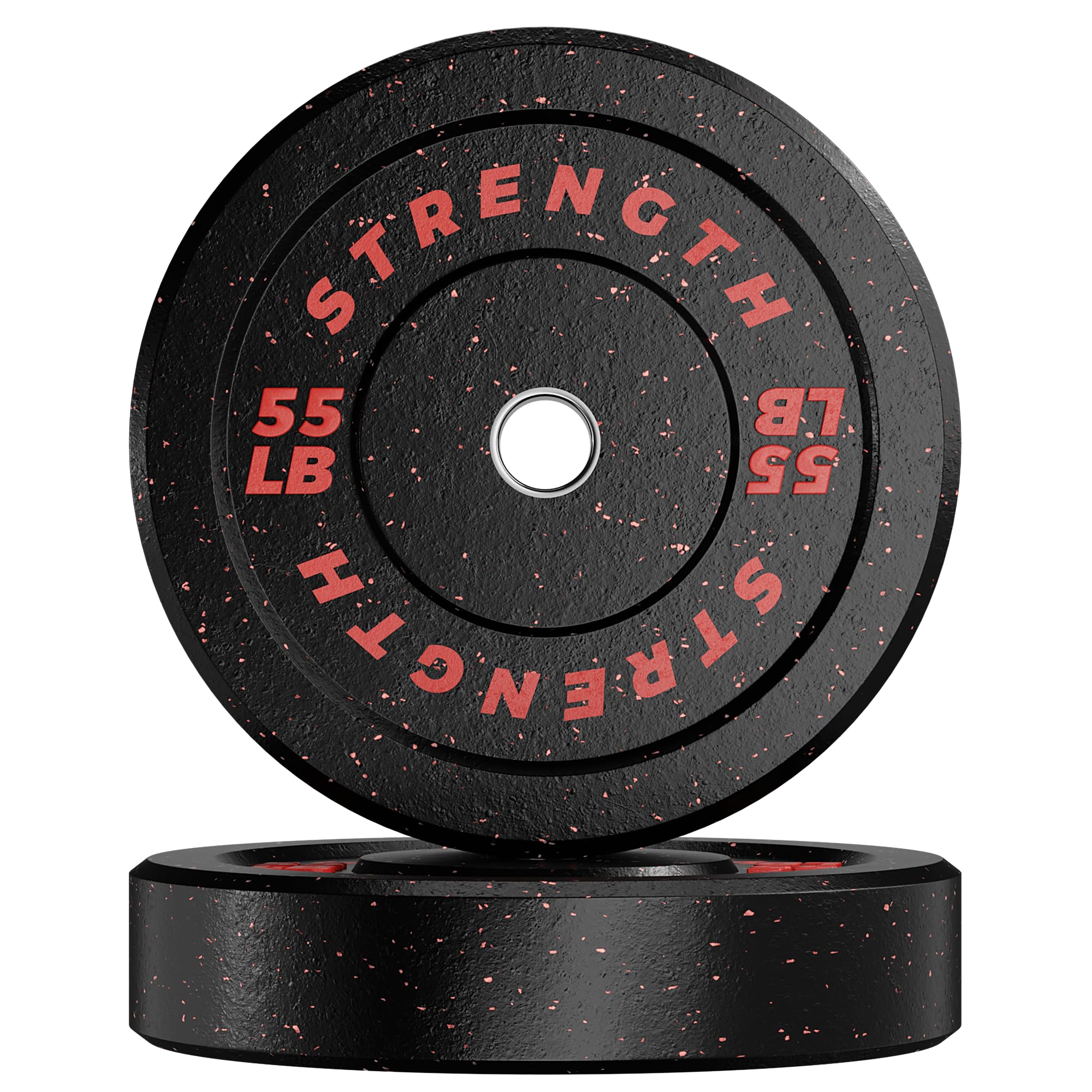 GIKPAL Olympic Bumper Plates Set - 2-Inch Rubber Weight Plates for Barbell (10lbs-55lbs) - Perfect for CrossFit, Home Gym & Strength Training