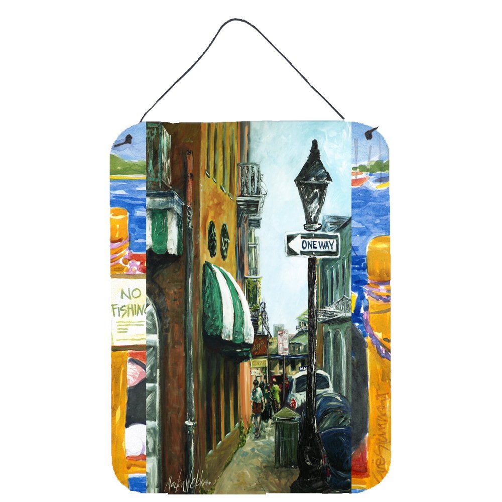 Caroline's Treasures Vintage Street Scene Metal Wall Art - 12x16 Inch Aluminum Sign for Kitchen, Bar, Bathroom & Front Door Decor - Multicolor Retro Home Plaque - Perfect for Farmhouse, Cafe & Man Cave Wall Decor