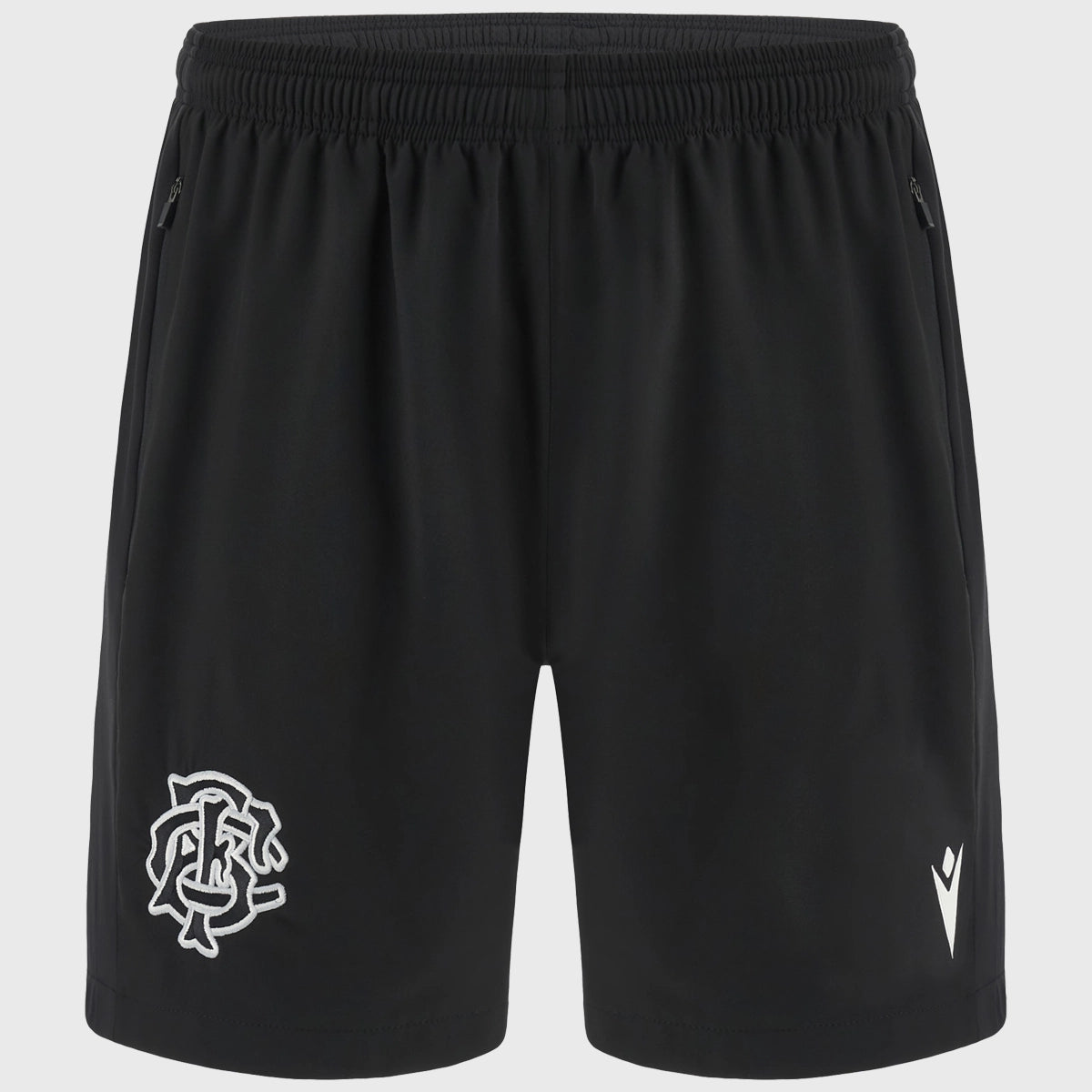Macron Barbarians Rugby Training Bermuda Shorts - Black | Men's Athletic Shorts for Rugby, Gym & Casual Wear