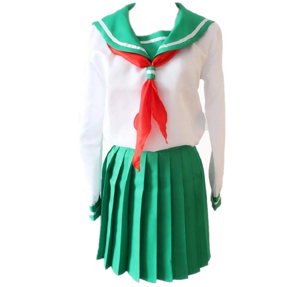 Higurashi Kagome Anime Cosplay Costume - Japanese Schoolgirl Sailor Uniform Set for Halloween, Comic Con & Cosplay Events