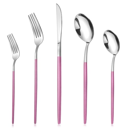 Silver With Rosered Handle