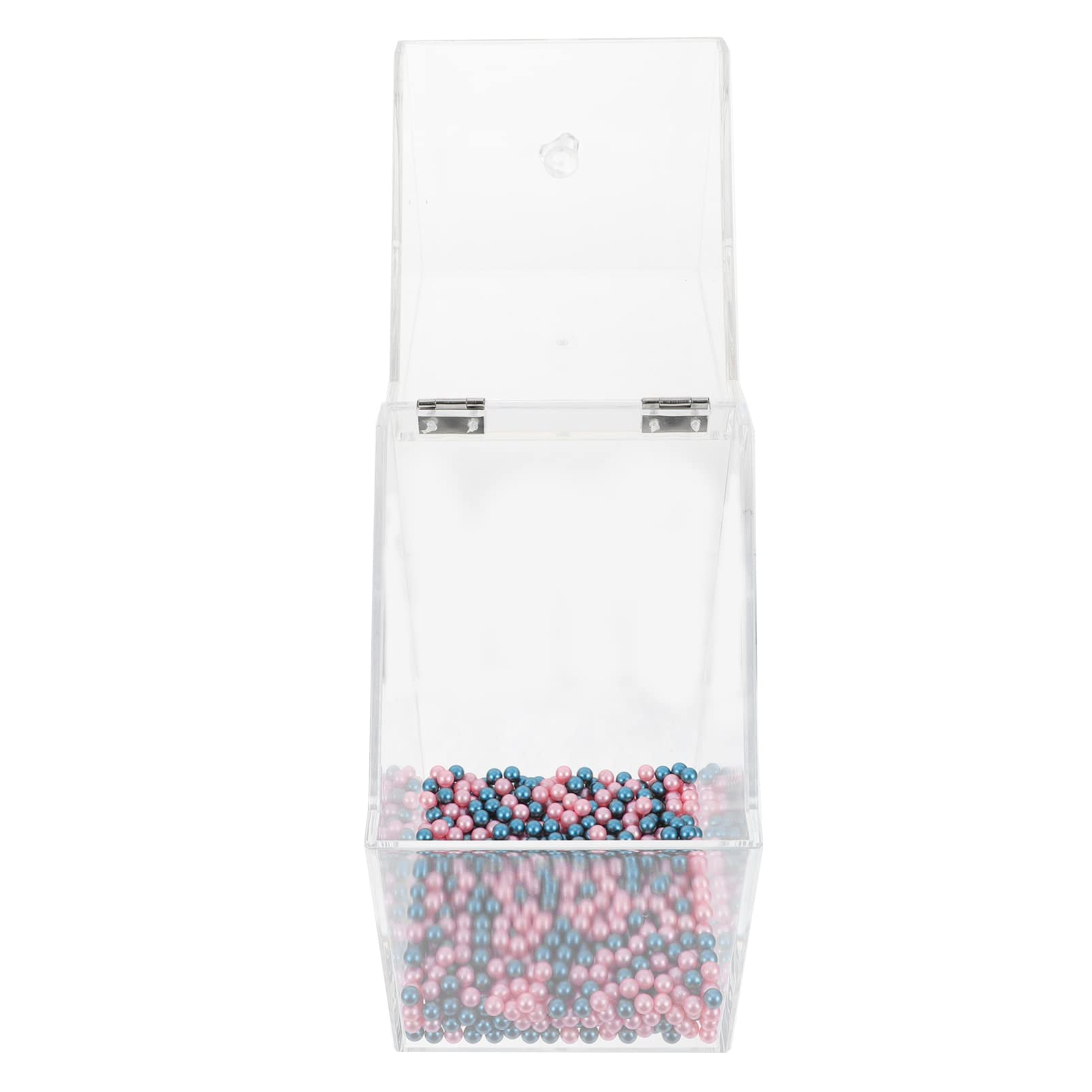 Scicalife Acrylic Makeup Brush Holder with Lid & Beads - Clear Cosmetic Storage Organizer for Brushes, Makeup Tools | Perfect for Bathroom Vanity, Bedroom Dresser & Beauty Countertop Organization
