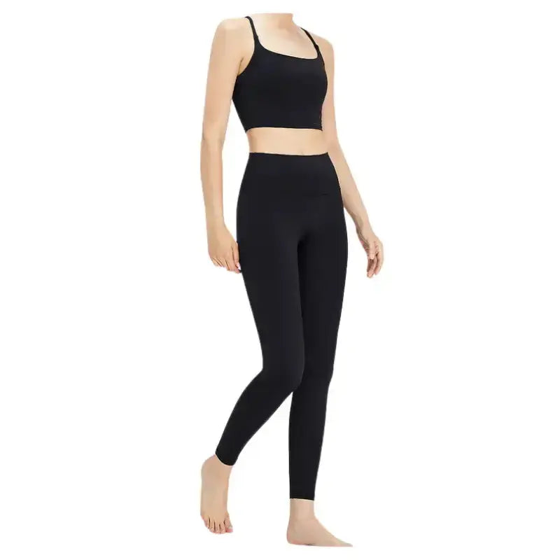 Women's High-Waisted Yoga Pants & Sports Bra Set - Breathable Workout Clothes for Gym, Running & Yoga | Swimcore Activewear for Women | Perfect for Fitness, Pilates & Lounge Wear