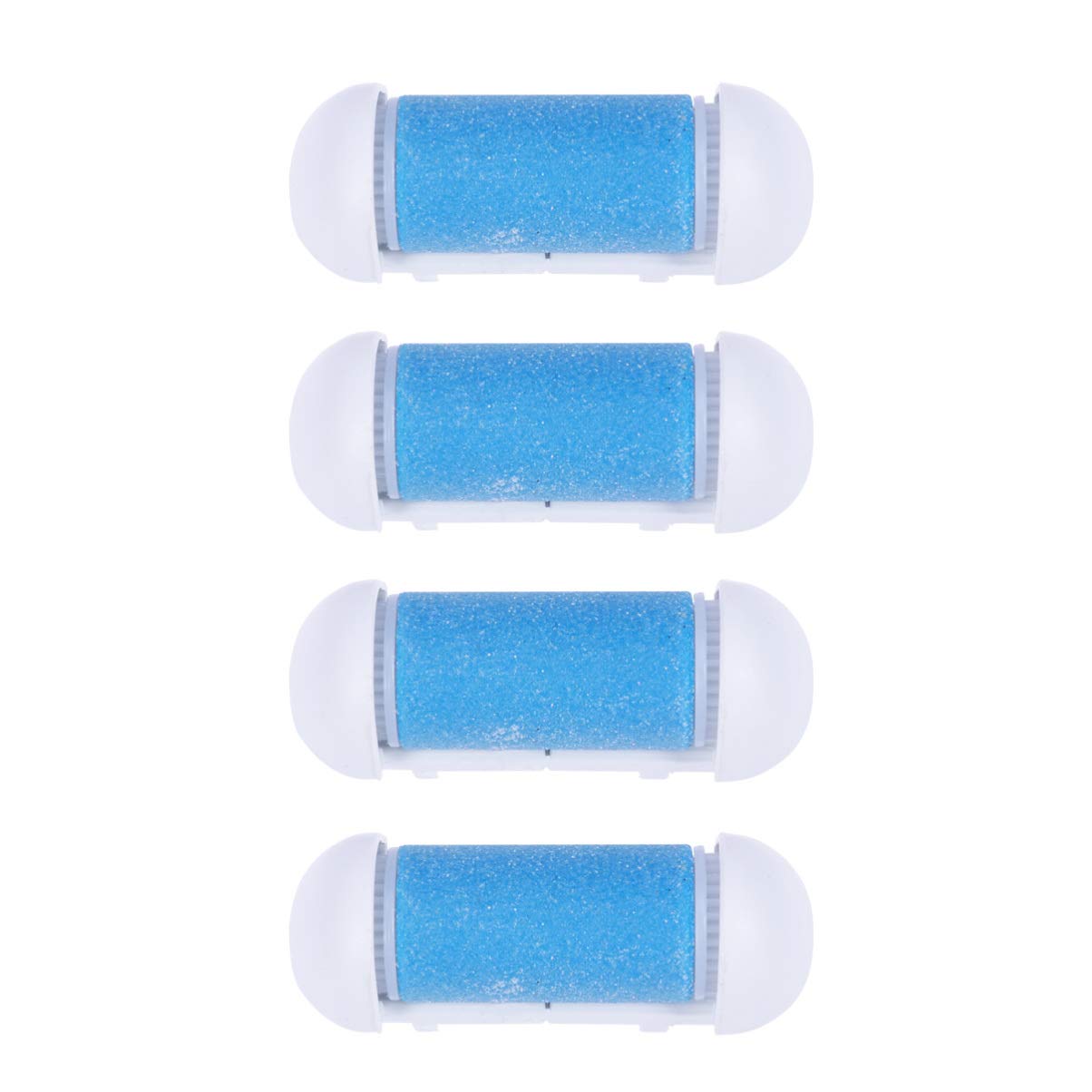 Healifty Electric Foot Callus Remover - 4 Pack Replacement Roller Heads for Pedicure, Hard Skin Removal & Foot Care - Compatible with Electric Foot Files & Sanders (Blue) - Perfect for At-Home Pedicures & Smooth Feet