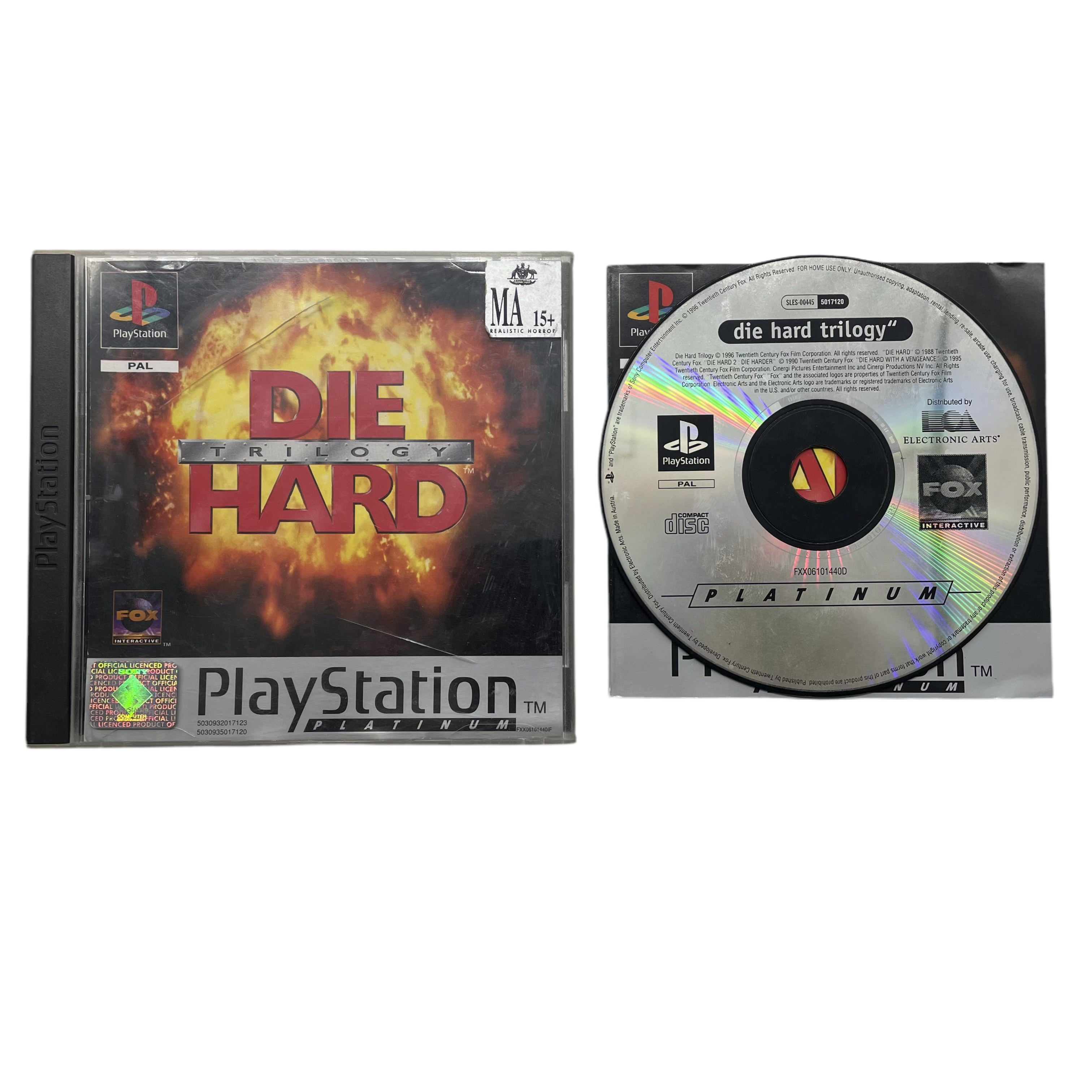 Die Hard Trilogy PS1 Game - PlayStation 1 Classic with Original Manual (PAL Version) - Perfect for Retro Gaming Collectors & 90s Action Movie Fans