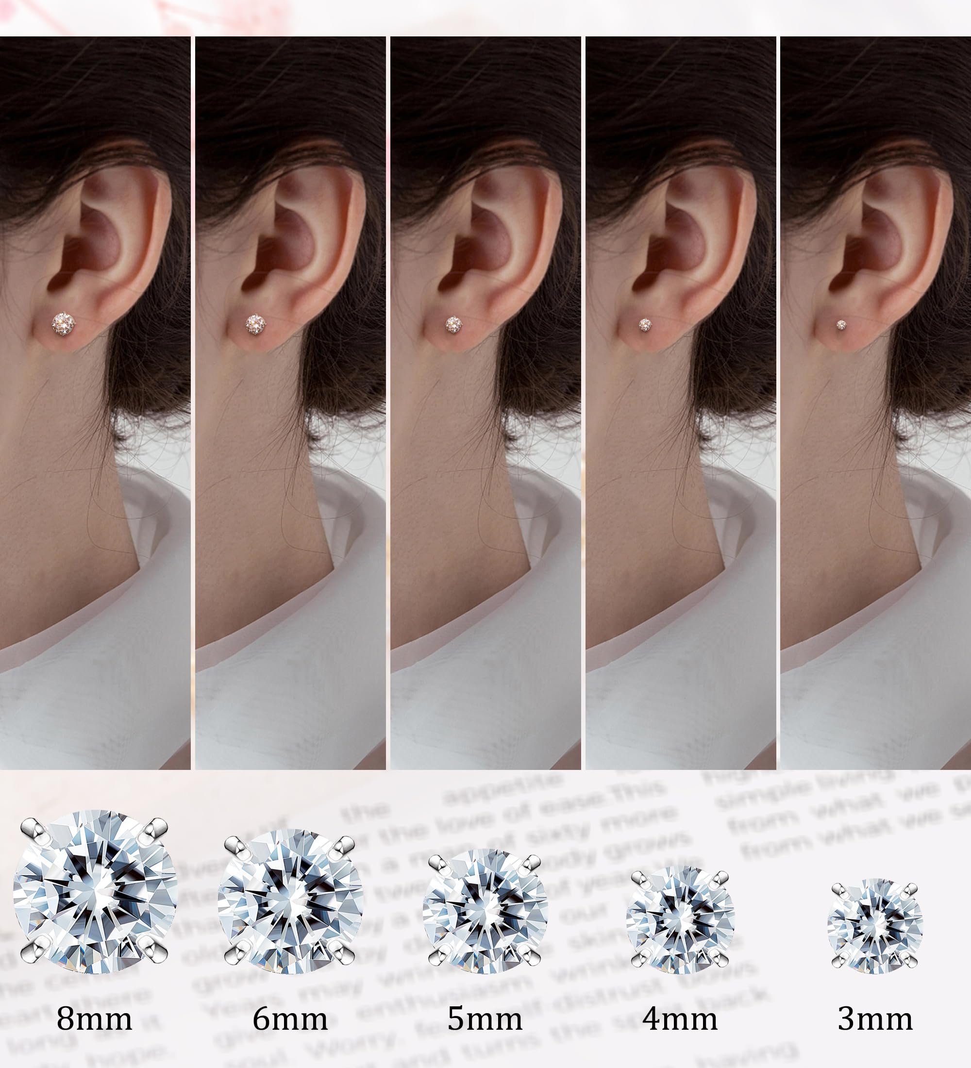 Hypoallergenic Flat Back Stud Earrings for Women & Girls - 20G Surgical Steel Cartilage Earrings | Handmade Screw Back Earrings for Sensitive Ears | Perfect for Daily Wear, Work & Special Occasions