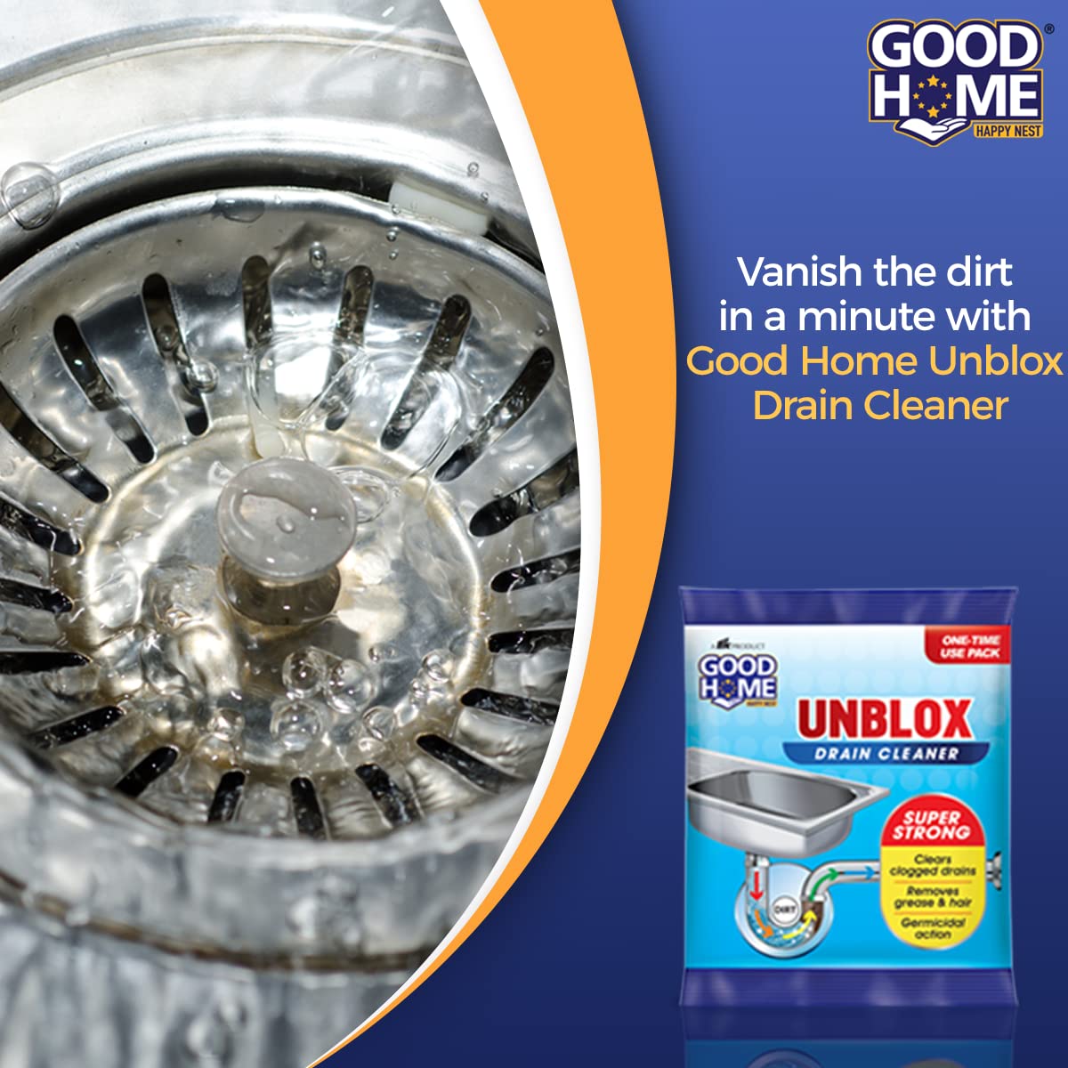 **Powerful Unblox Drain Cleaner - Fast Acting Sink & Pipe Clog Remover, Safe for All Pipes (10-Pack) - Ideal for Kitchen, Bathroom & Shower Drain Maintenance**