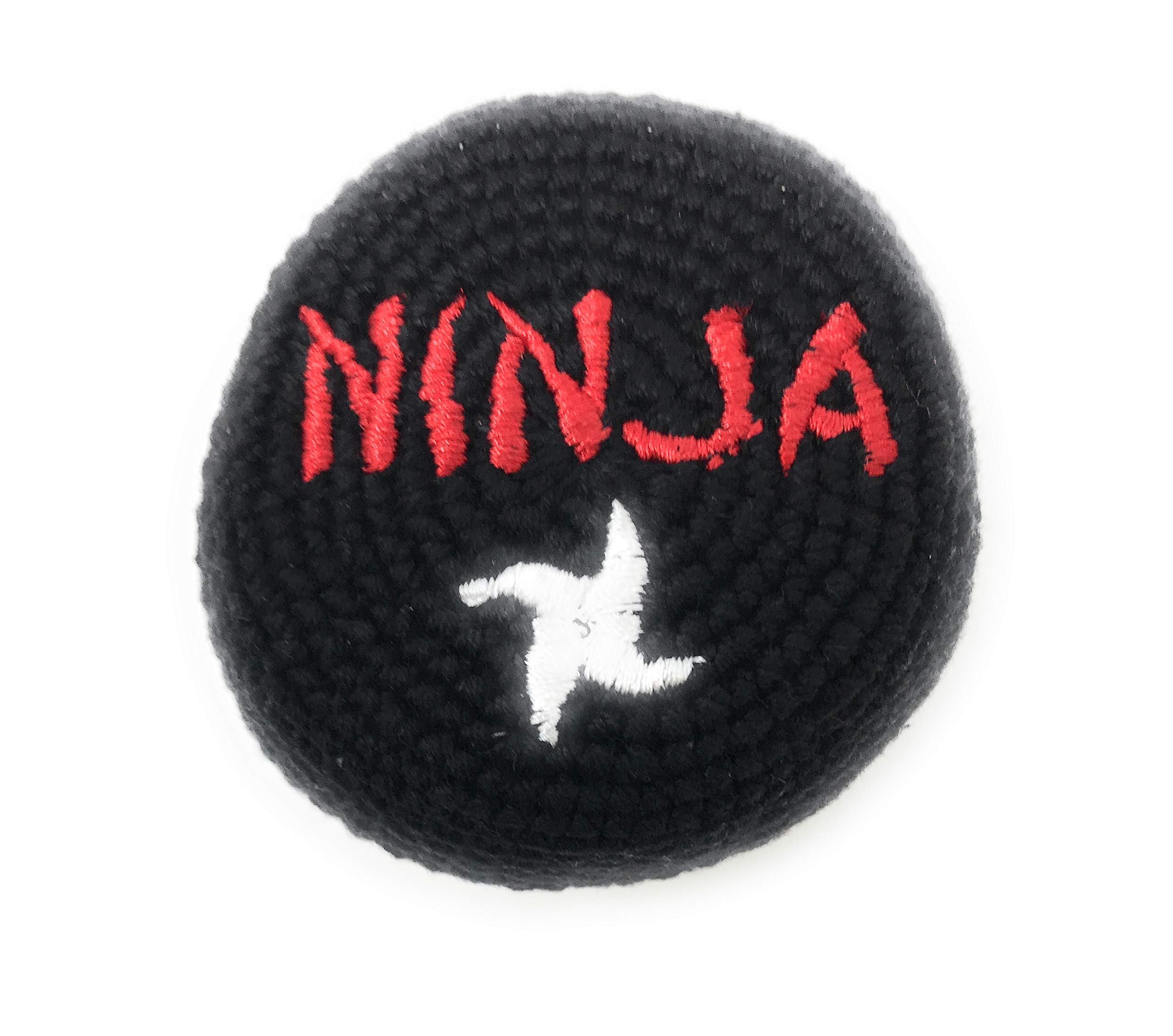 Ninja Hacky Sack Footbag - Black, 2.5 Inch Small Juggle Ball for Kids & Adults - Perfect for Outdoor Games, School Recess, and Footbag Tricks (1 Pack)