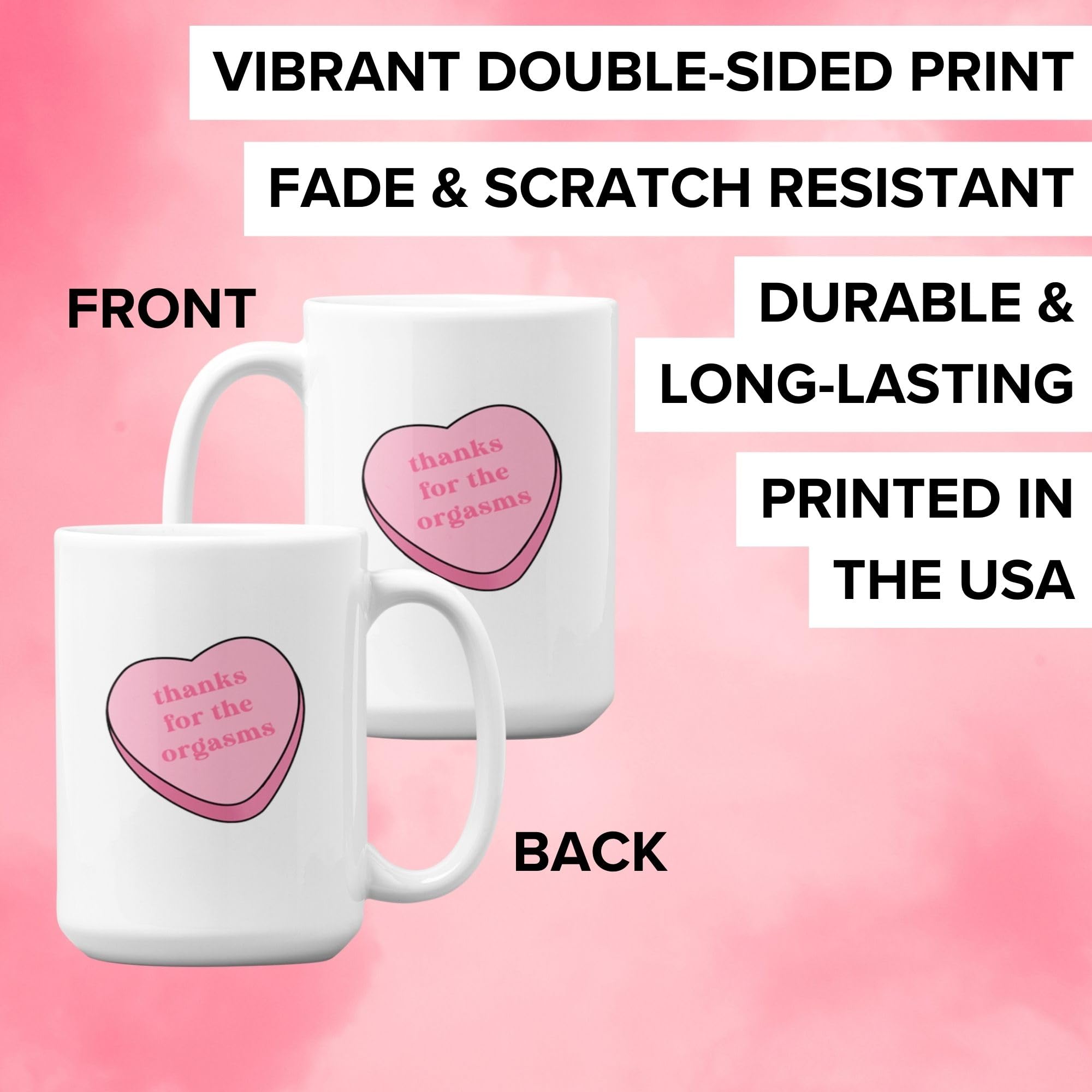 LookHUMAN Funny Cat Coffee Mug - 15oz Double-Sided Print Ceramic Cup with Cute Cat Design, Dishwasher Safe Novelty Mug for Adults - Perfect for Coffee Lovers, Office Humor & Cat Enthusiasts