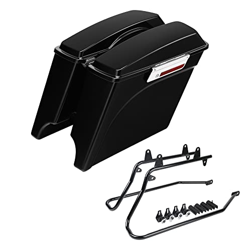 Saddlebags Vivid Black+Brackets Black