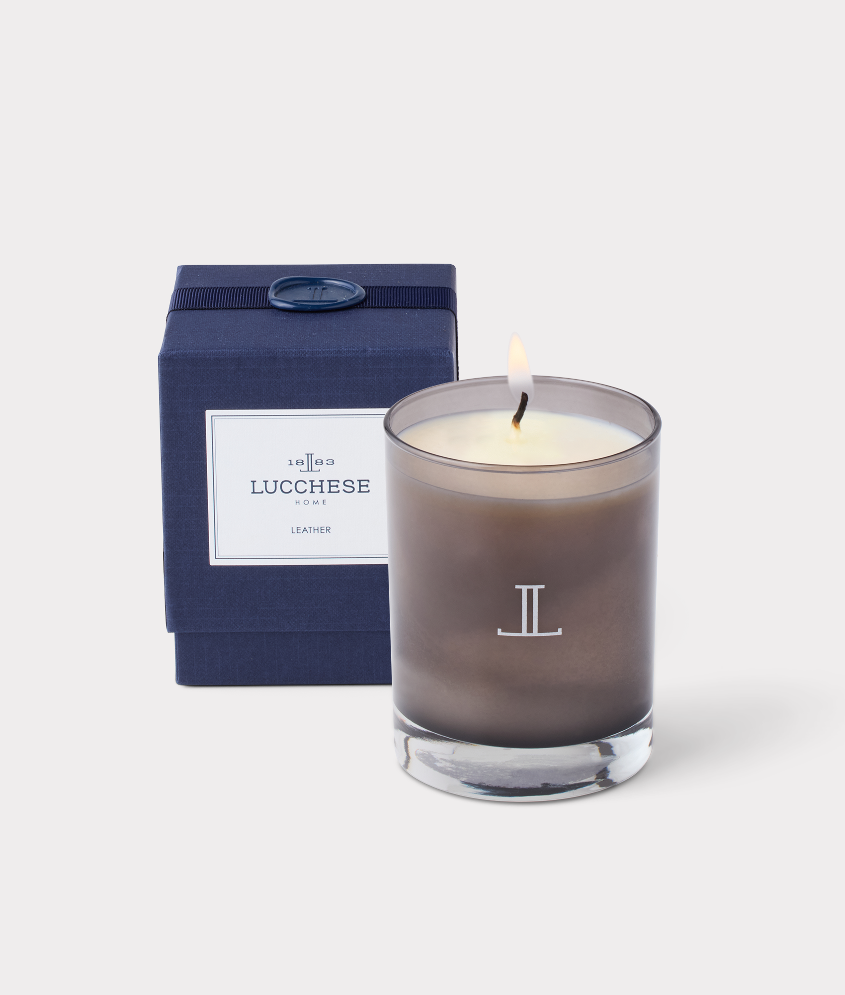 Premium Leather Scented Candle in Grey - Handmade Soy Wax Candle for Home, Office & Gifts - Relaxing Aroma for Cozy Evenings & Spa Nights