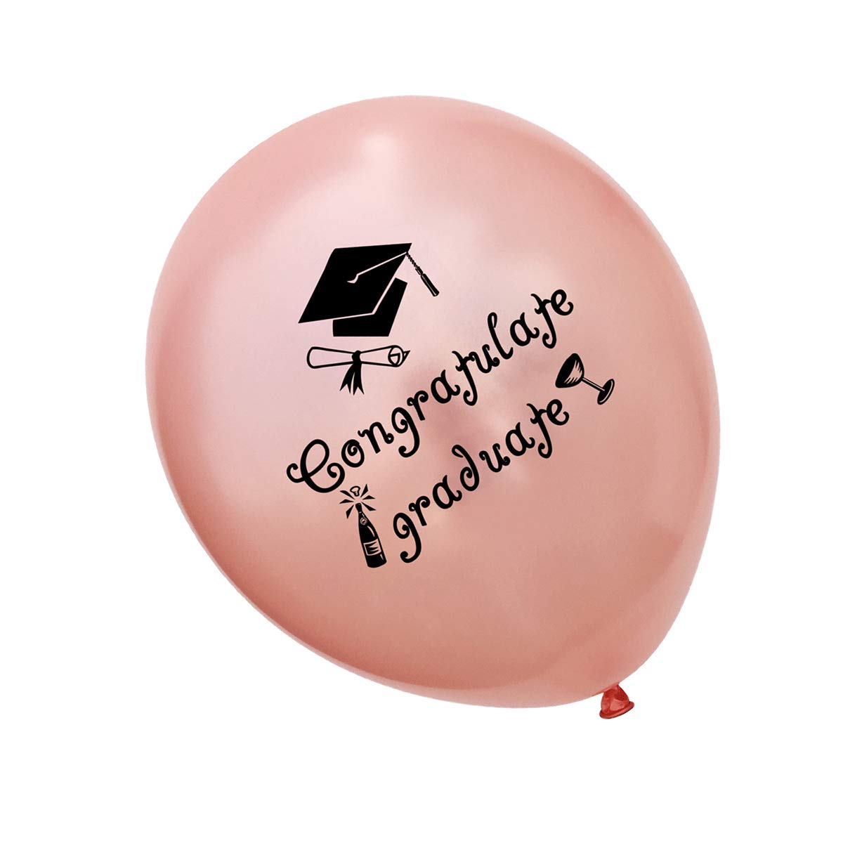 20 Pcs Rose Gold 12 Inch Graduation Balloons - Class of 2025 Decorations, Congrats Grad Party Supplies for Graduation Ceremony, Photo Backdrop & Celebration Decor