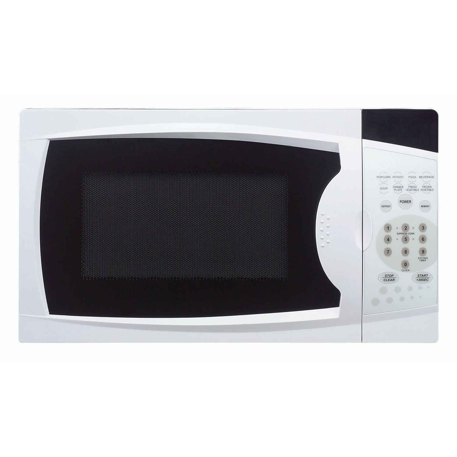 Magic Chef 0.7 Cu. Ft. 700W Countertop Microwave Oven in White - Perfect for Small Kitchens, Dorms & Office Break Rooms