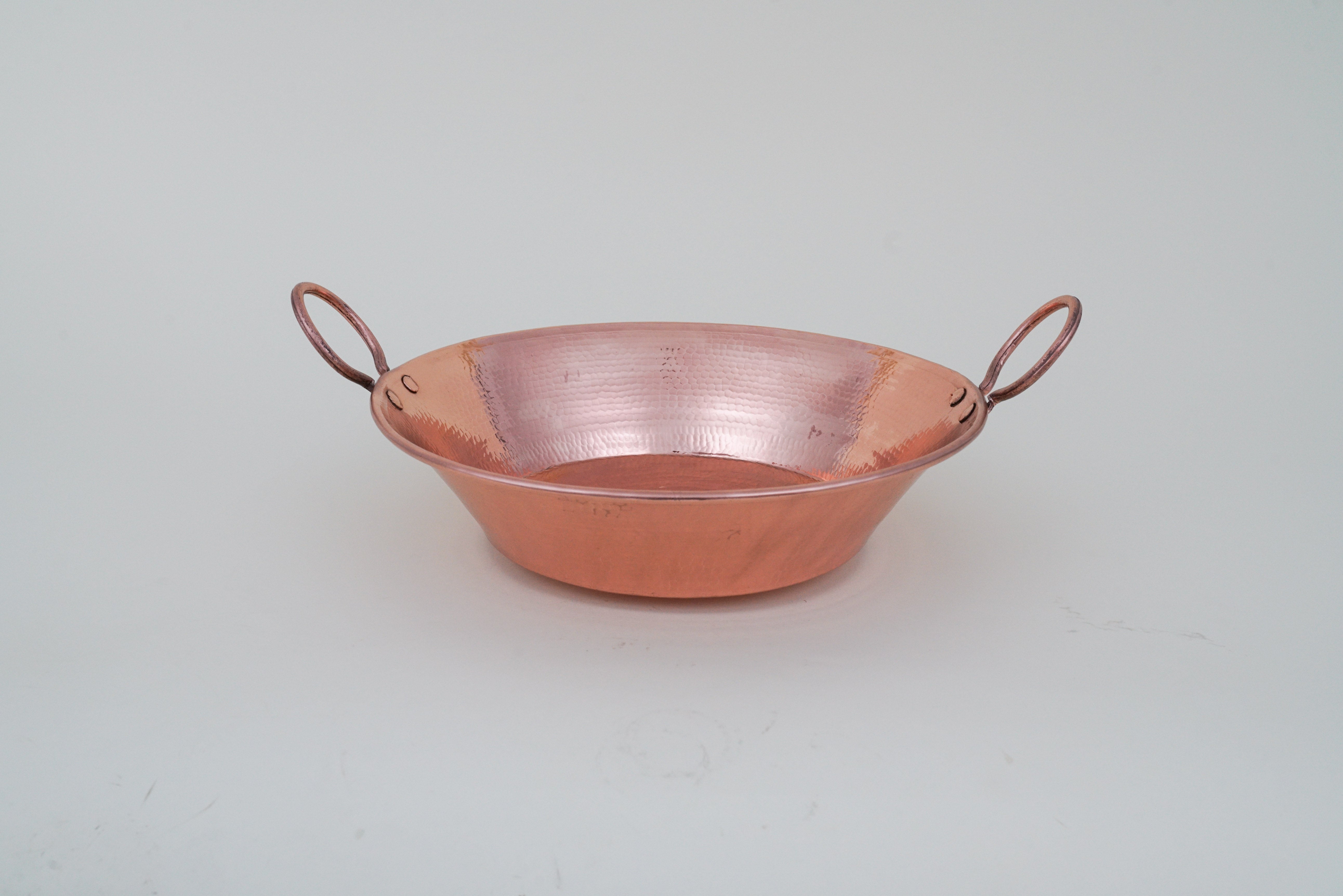 Hammered Round Copper Sink - Vintage Style Miners Pan Design for Kitchen & Bathroom | Perfect for Farmhouse, Rustic, and Industrial Decor