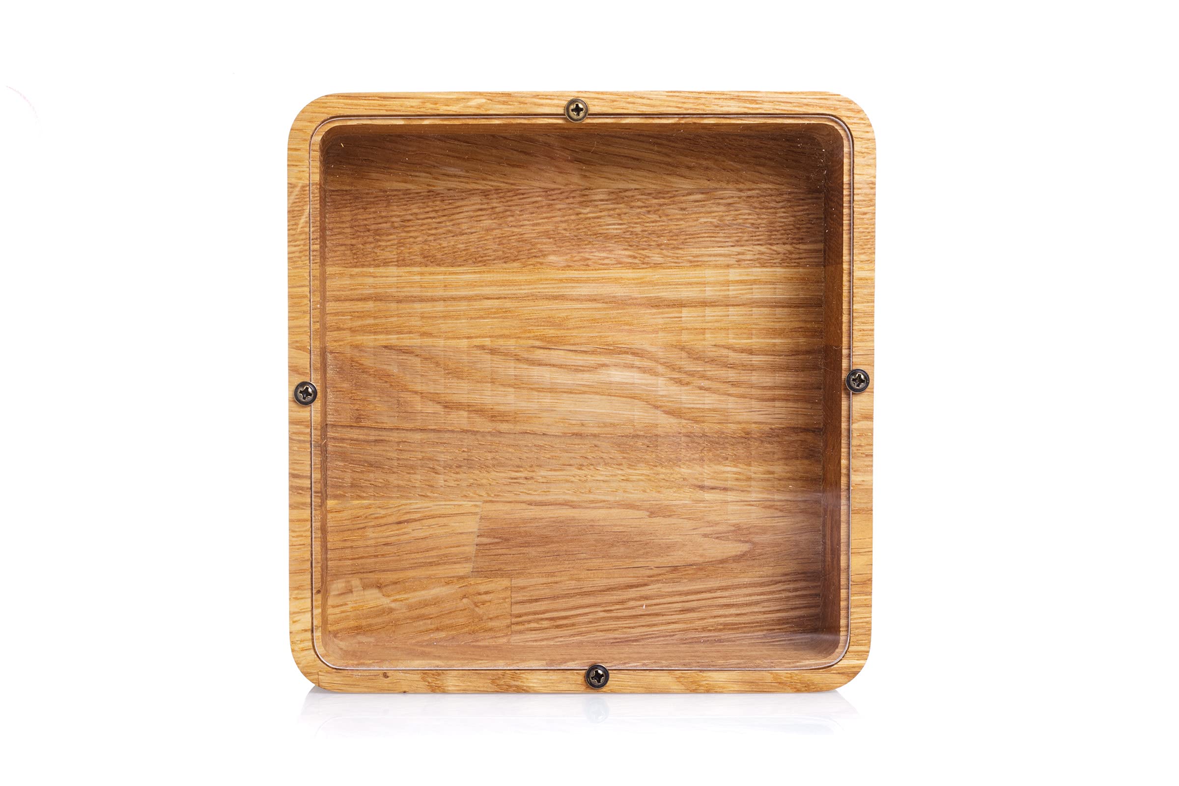Wooden Piggy Bank for Adults & Kids - Eco-Friendly Oak Money Box for Weddings, Savings & Tips - Unique Gift for Boys & Girls - Durable Natural Wood Coin Case - Perfect for Home, Office & Gifting (2 Sizes - Standard)