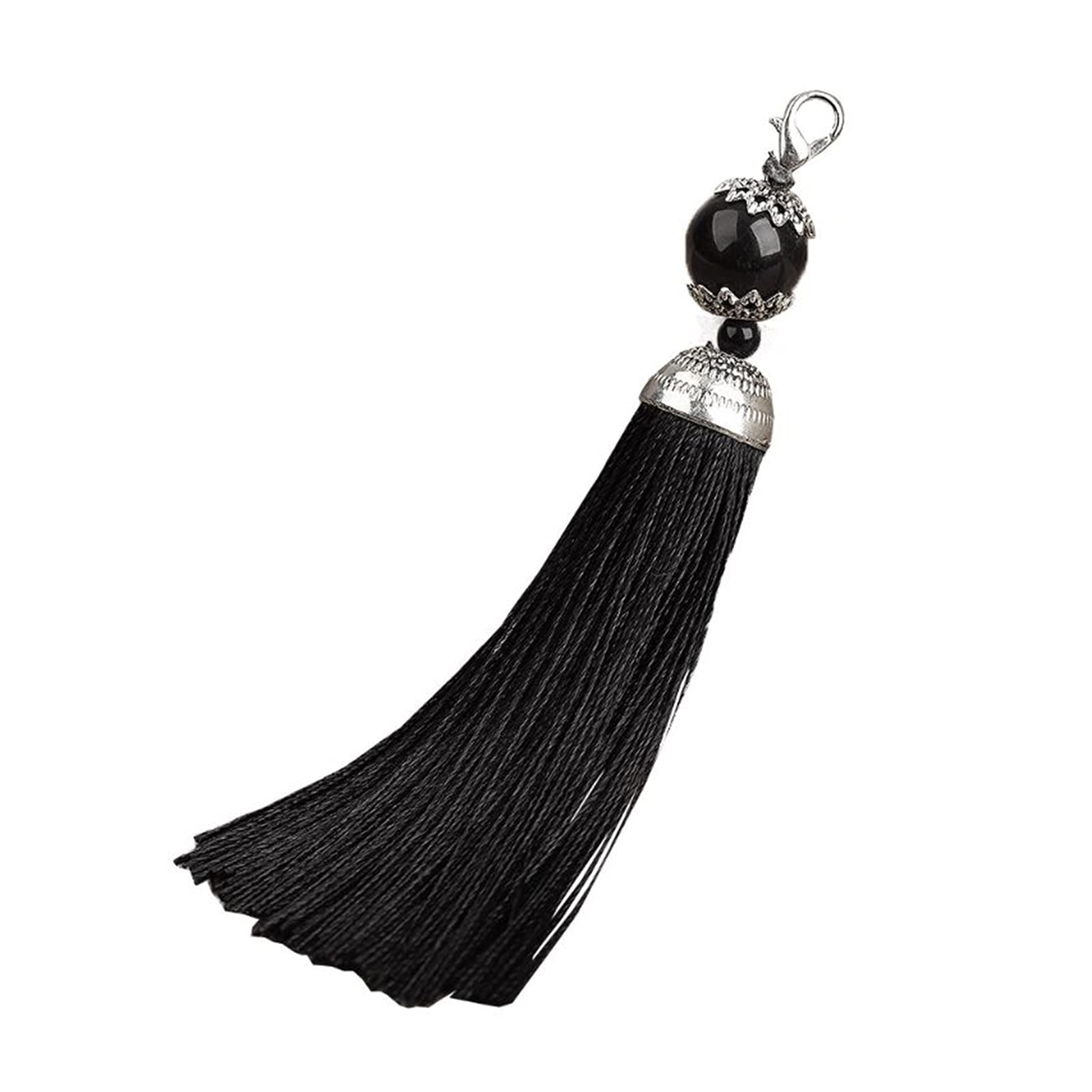 Handmade Buddha Bead Counter Decoration - Polyester Tassels with Hanging Ring, Silk Sewing Bang Trim for Keychains, Home Decor, and Gift Accessories (11cm, Assorted Colors) - Perfect for Meditation Spaces, Boho Decor, and Spiritual Gifting
