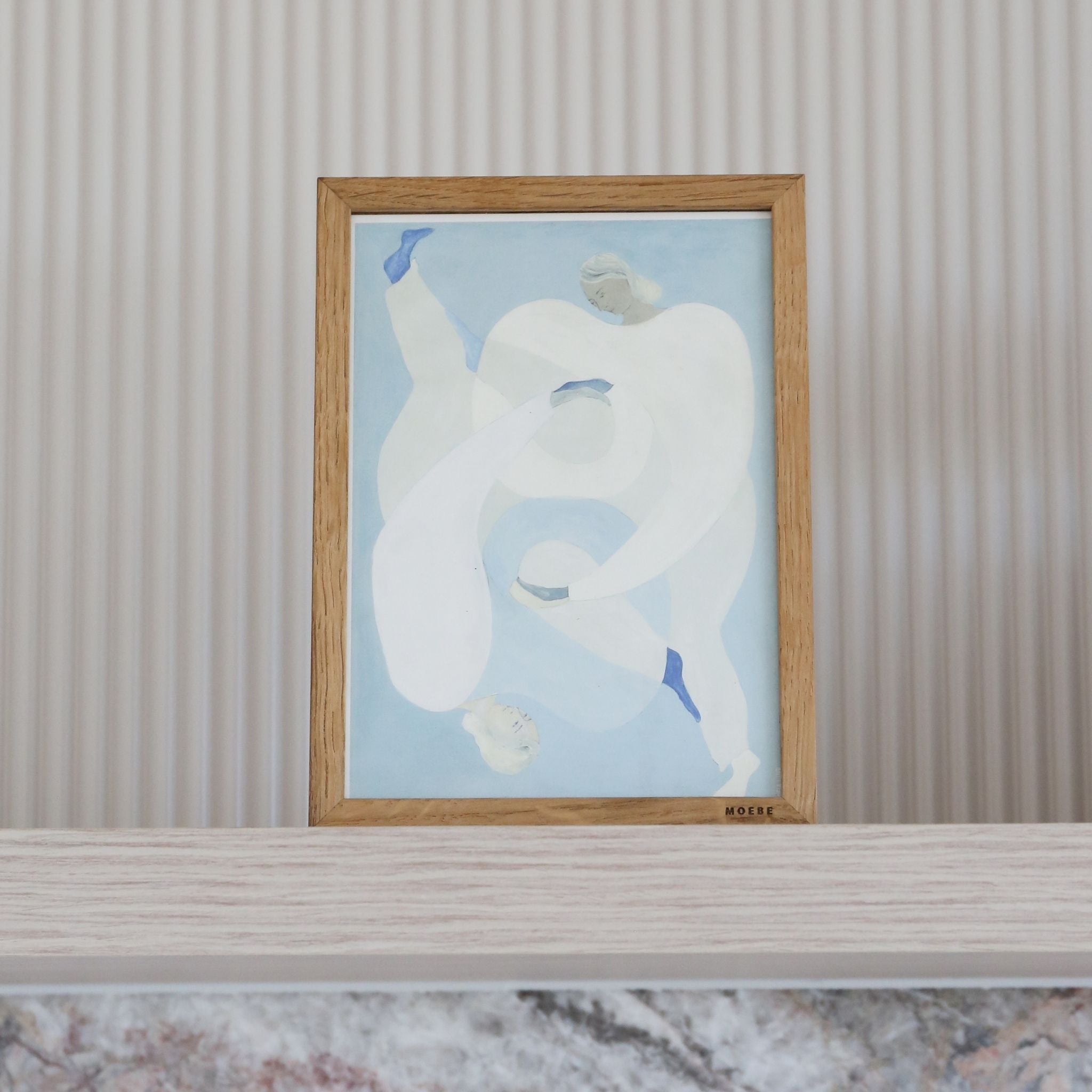 Sofia Lind 'Hold You' Blue Art Print - A5 Size Premium Wall Decor for Living Room, Bedroom & Office